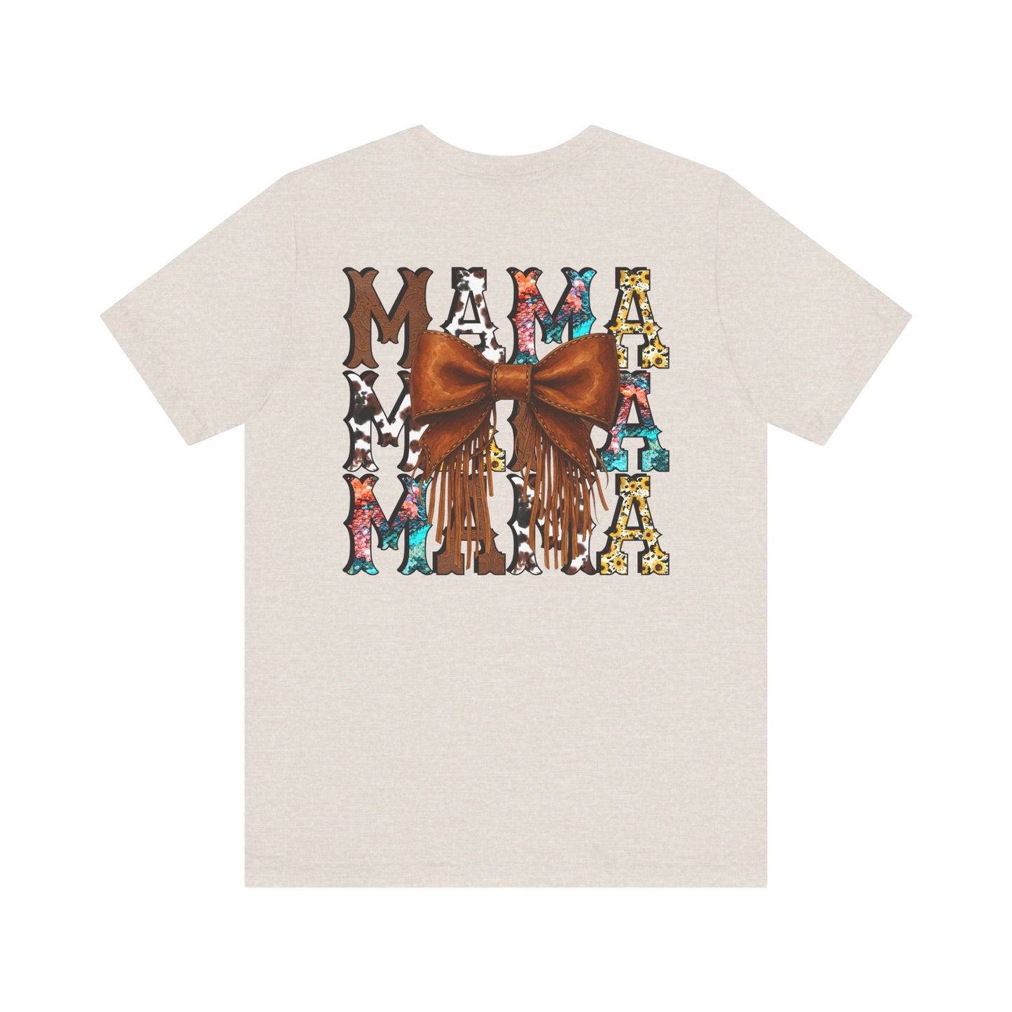 Western Mama Unisex Tee with Turquoise and Sunflower Design