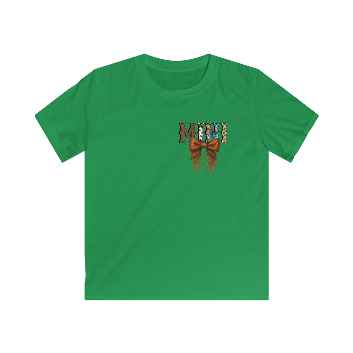 Western Mini Unisex Tee with Turquoise and Sunflower Design