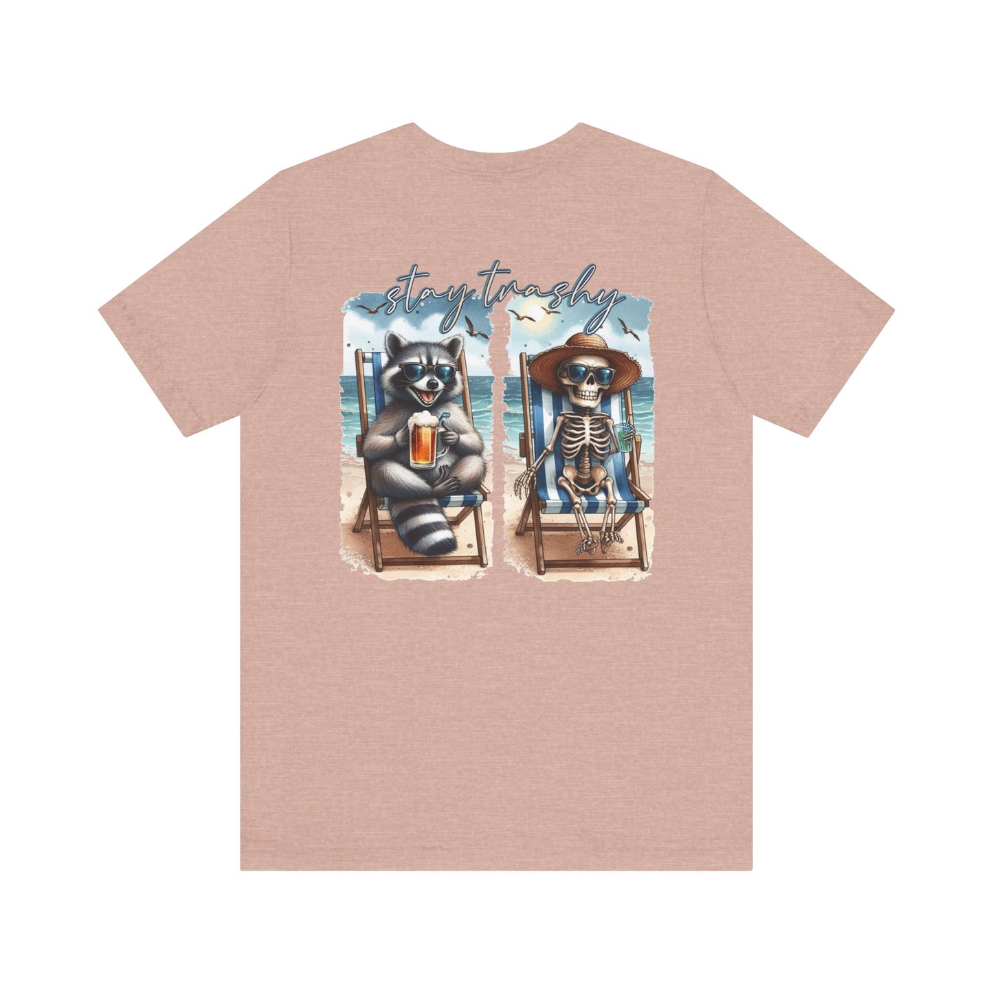 Stay Trashy Raccoon and Skeleton Beach