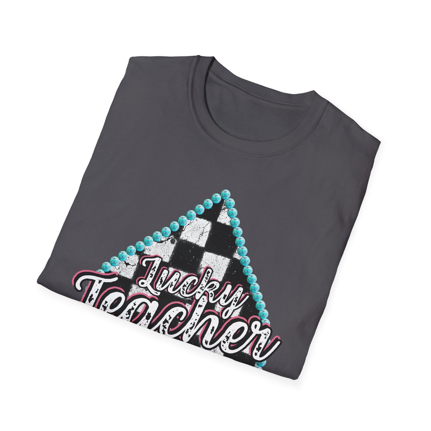 Teacher Checkered Spades T-Shirt