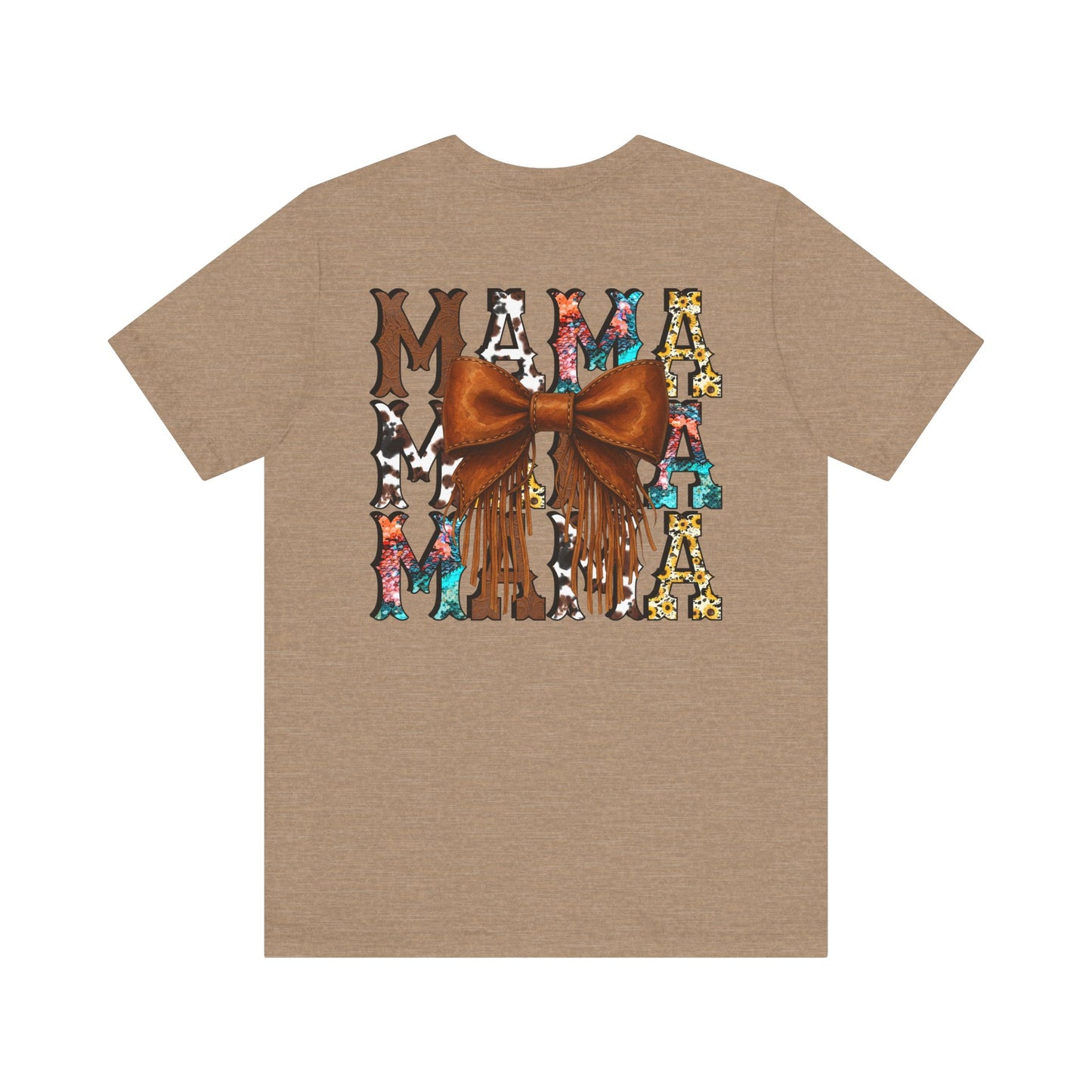 Western Mama Unisex Tee with Turquoise and Sunflower Design