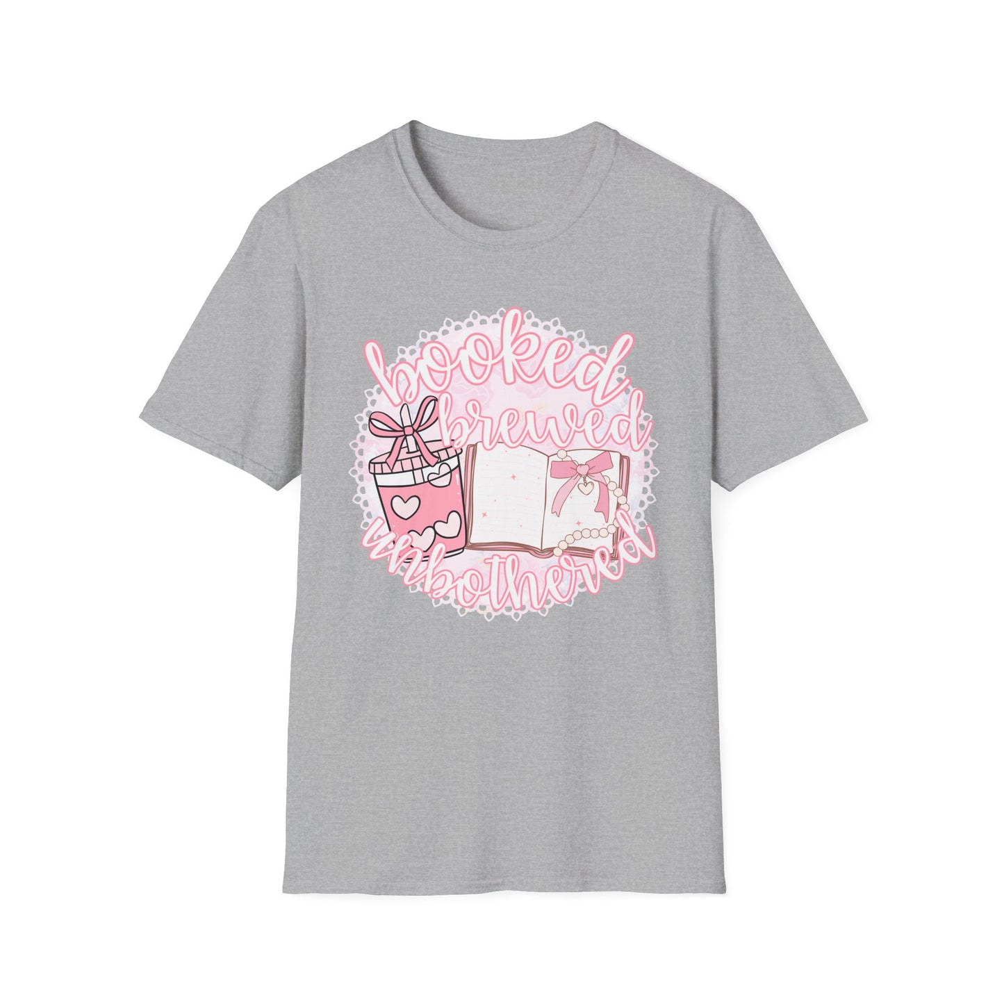 Booked Brewed Unisex T-Shirt for Book Lovers