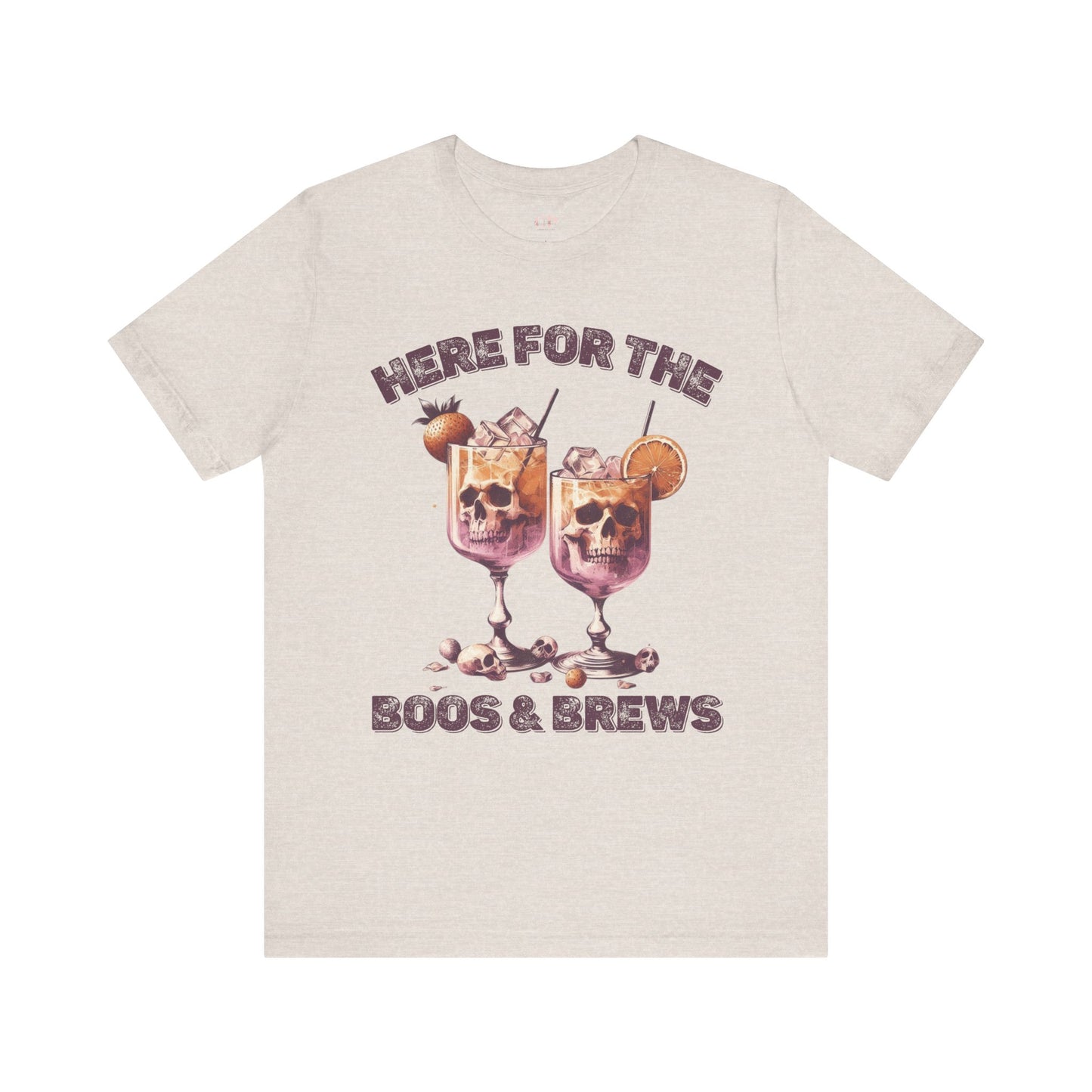 Halloween Skeleton Cocktails Tee - Here for the Boos and Brews *Unisex tee*