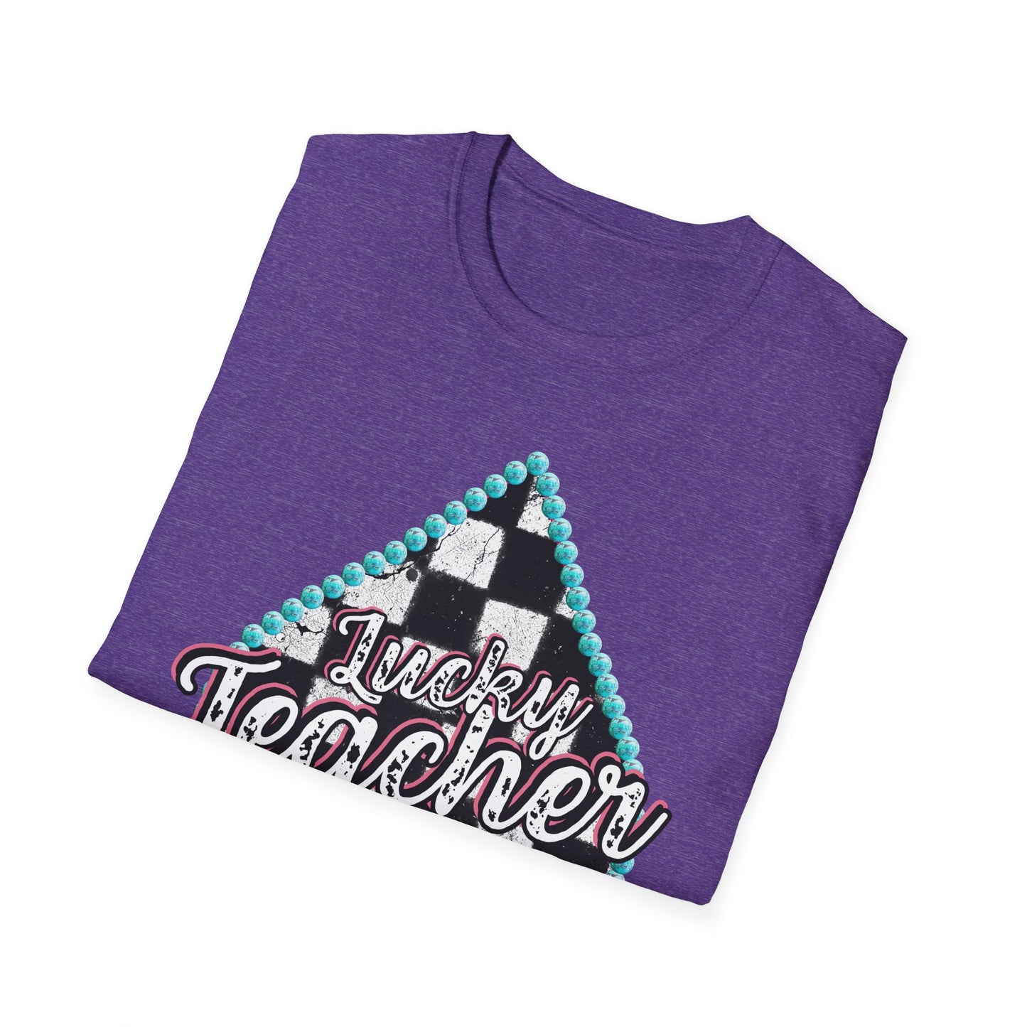 Teacher Checkered Spades T-Shirt