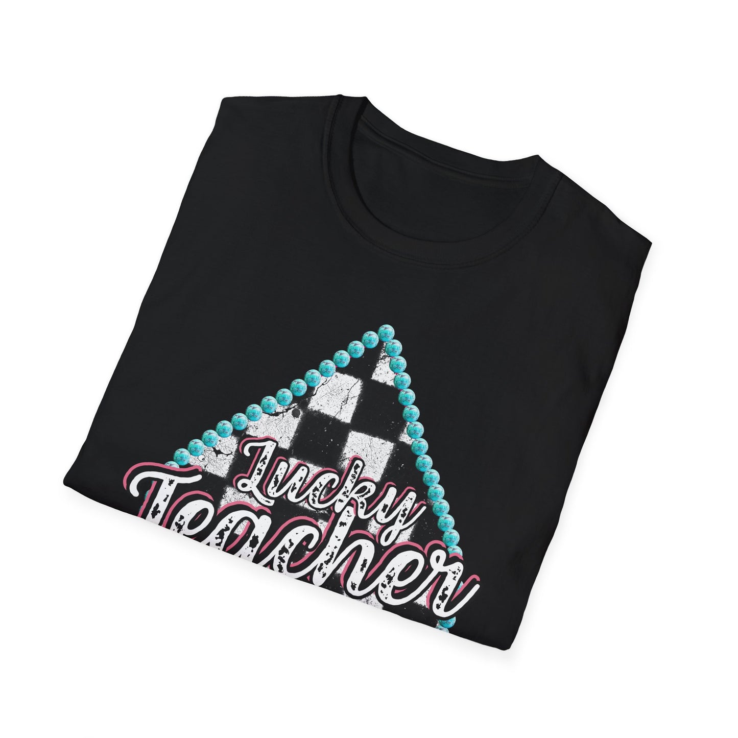 Teacher Checkered Spades T-Shirt