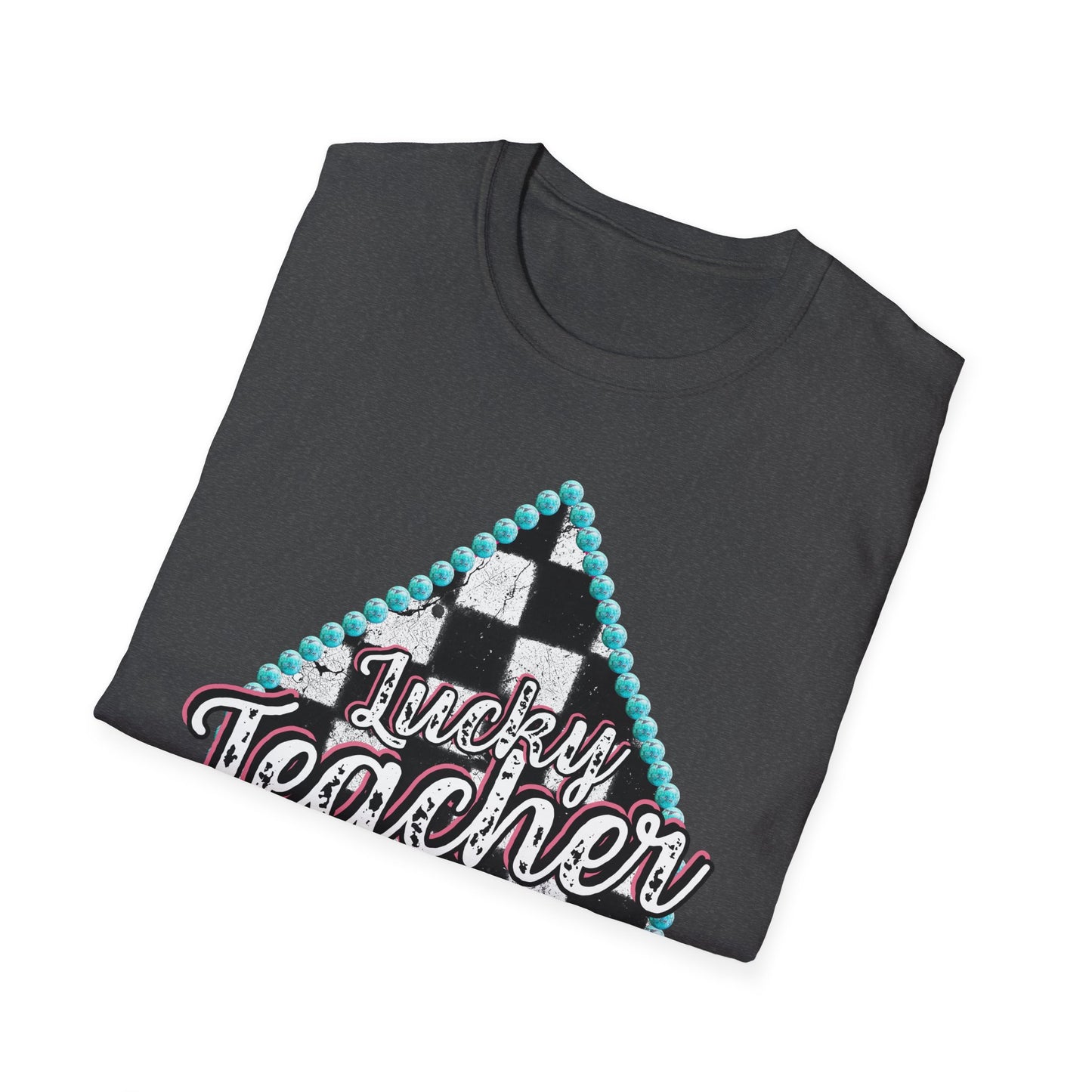 Teacher Checkered Spades T-Shirt