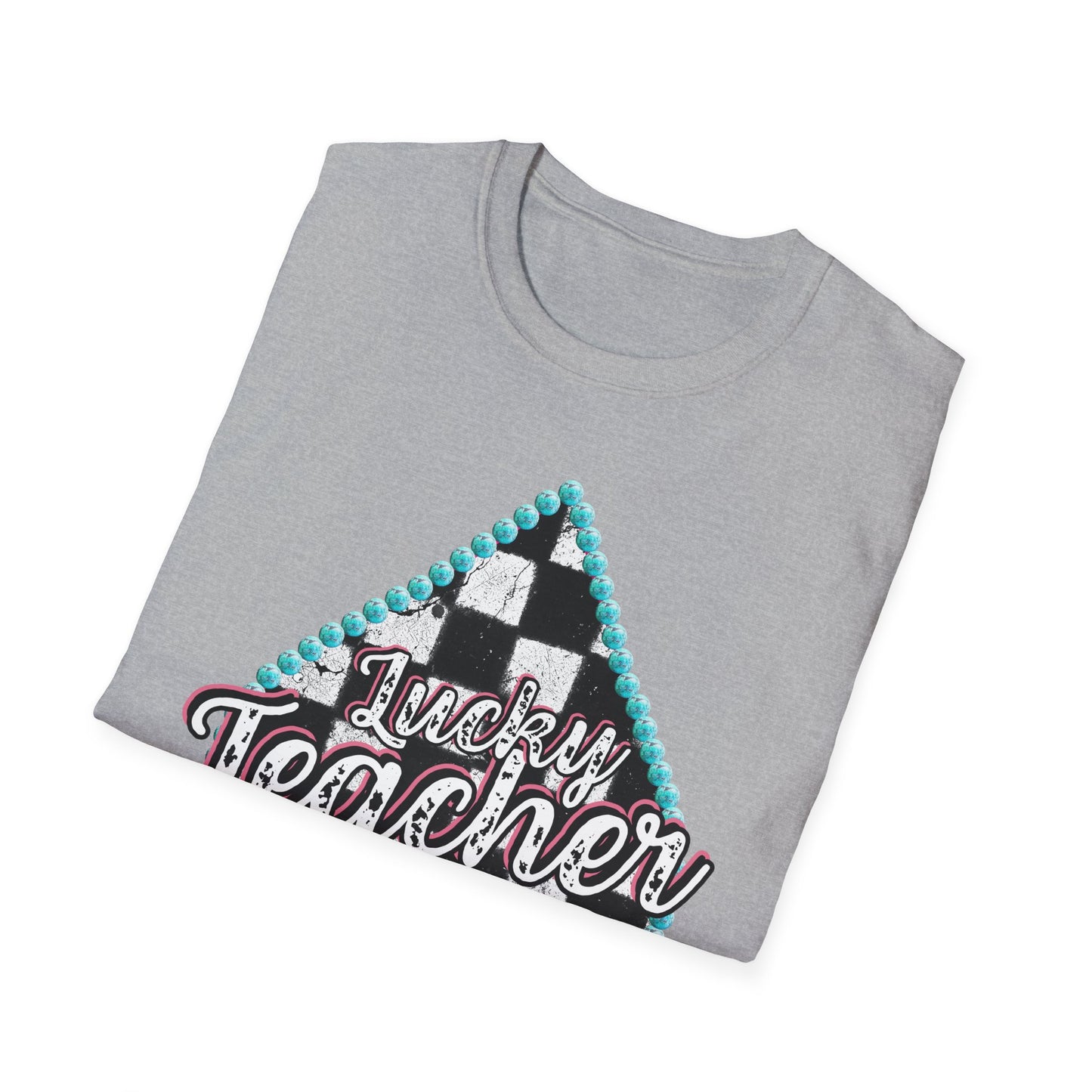 Teacher Checkered Spades T-Shirt