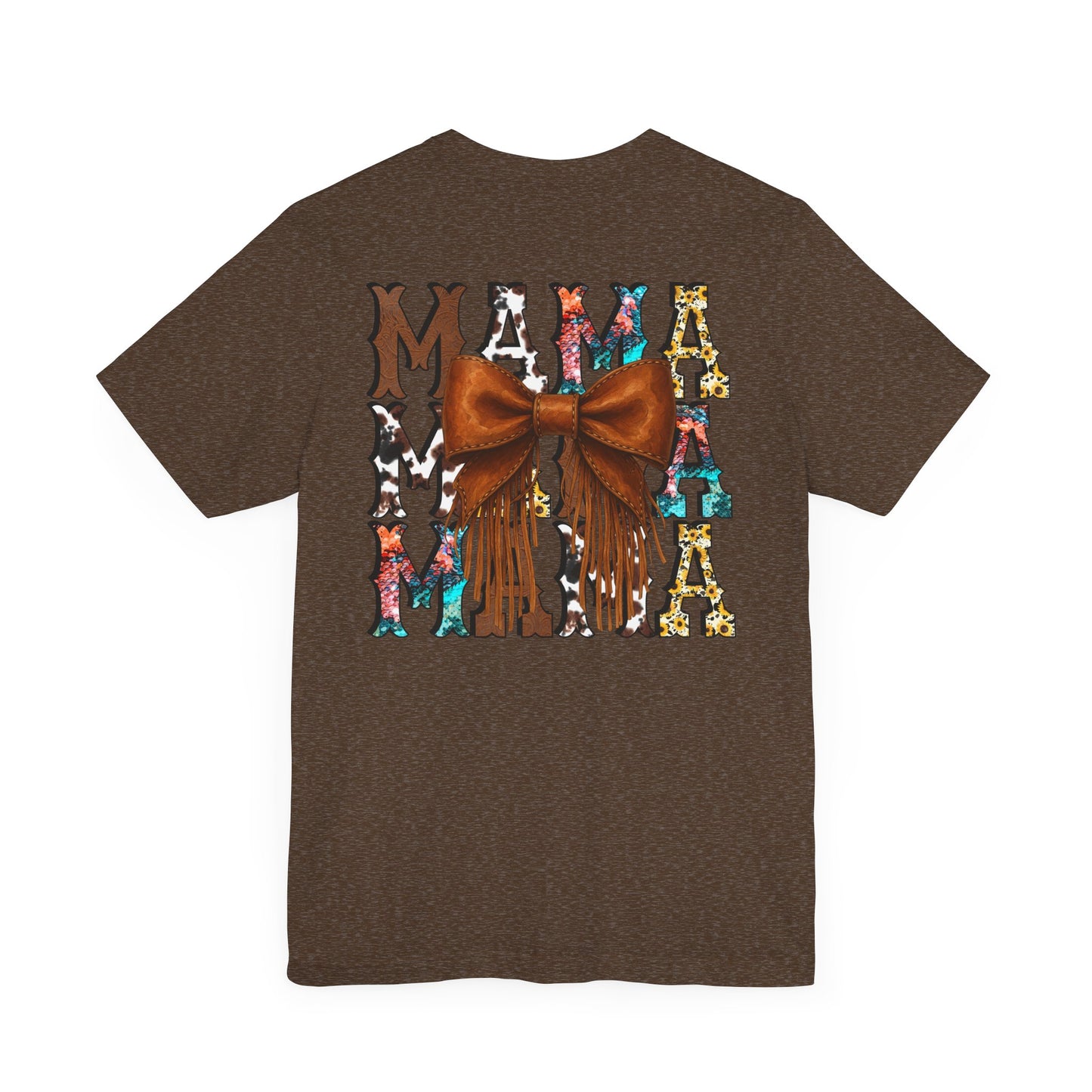 Western Mama Unisex Tee with Turquoise and Sunflower Design