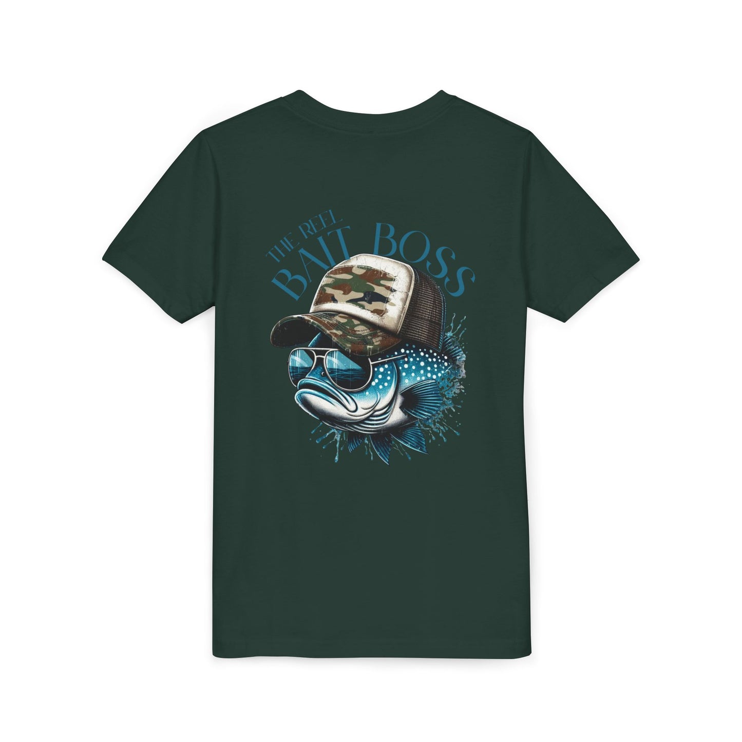 Kids Fishing Tee - CaffeinatedPlanner Family Exclusive Design: 'Bait Boss'