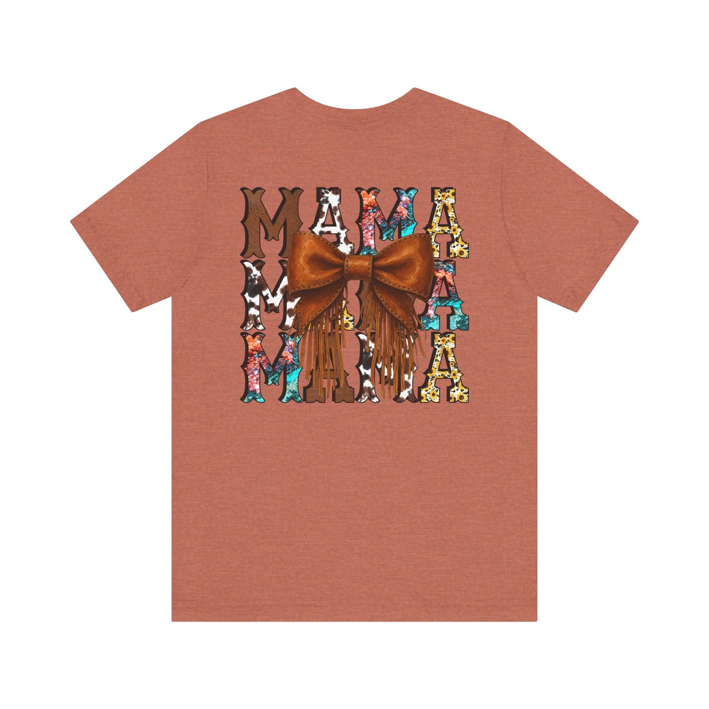 Western Mama Unisex Tee with Turquoise and Sunflower Design