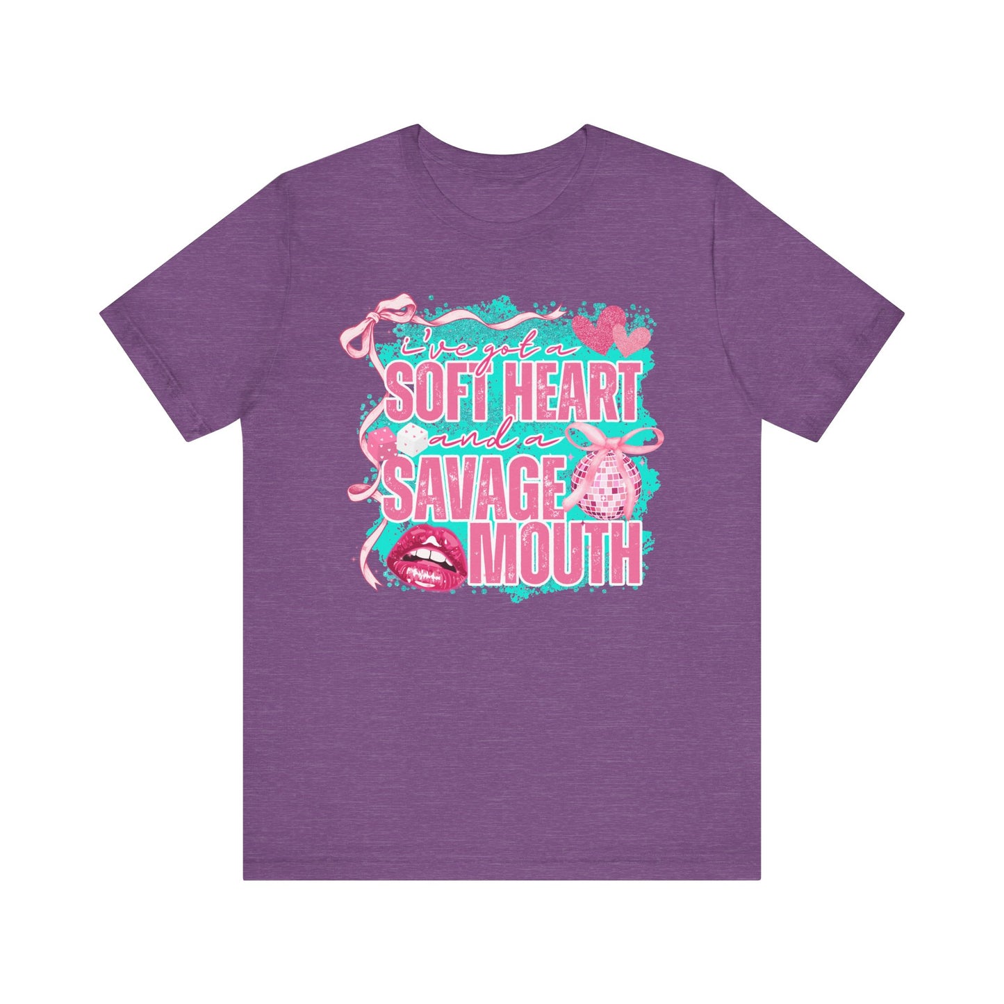 Savage Mouth Graphic Tee - Soft Hearted Apparel, Unisex T-Shirt, Trendy Casual Wear, Fun Gift for Friends, Statement Top
