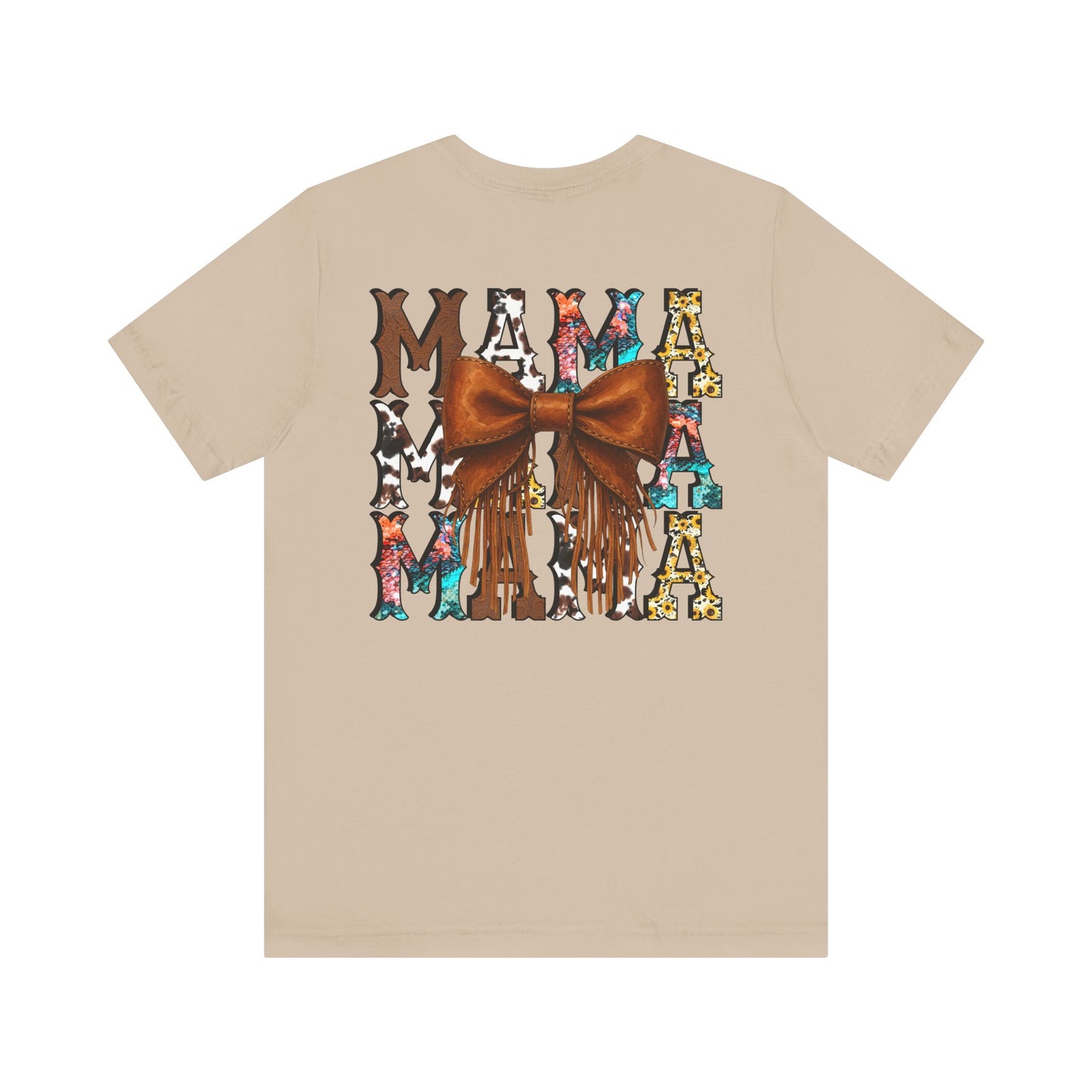 Western Mama Unisex Tee with Turquoise and Sunflower Design