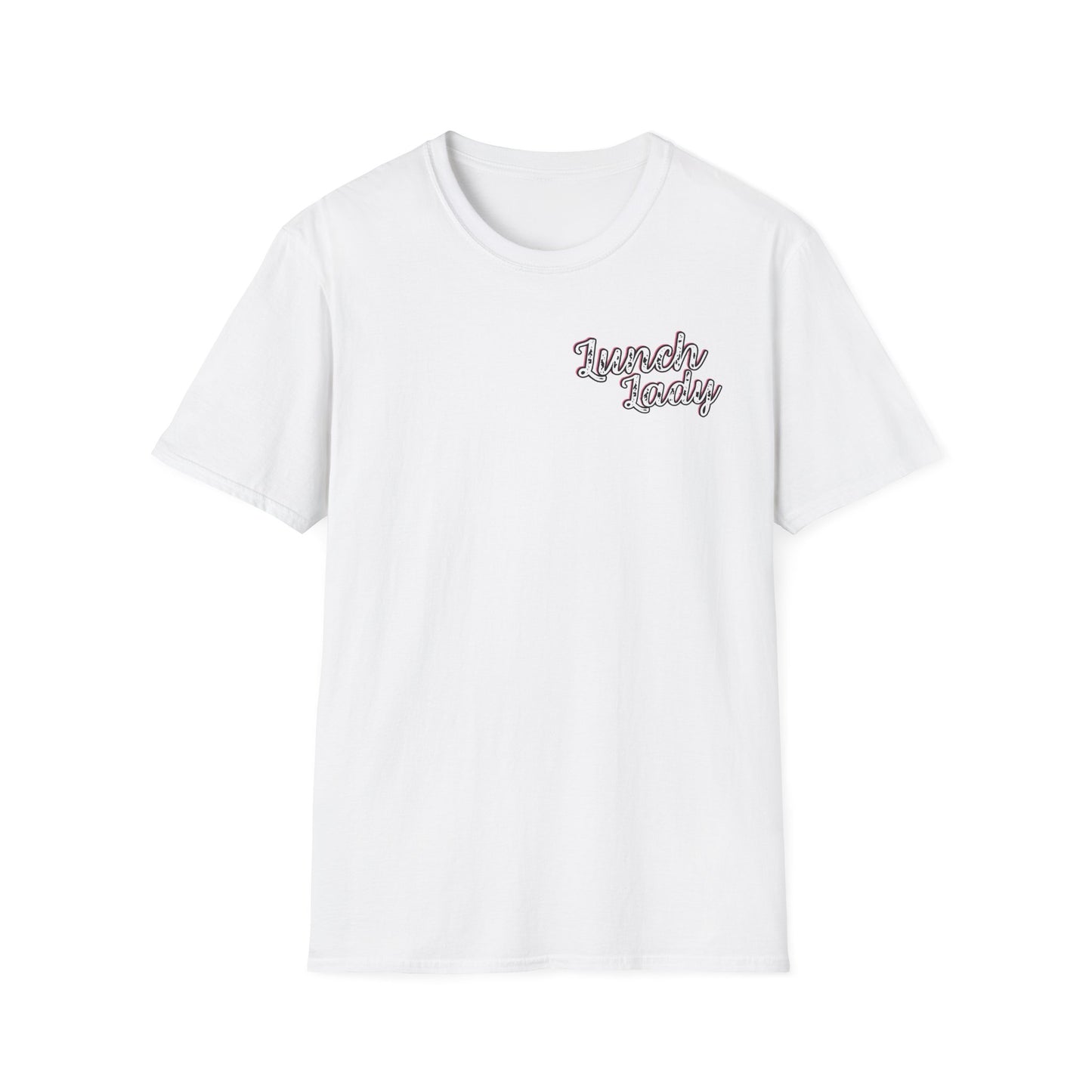 Lunch Lady Checkered Spades T-Shirt * Front and Back Design