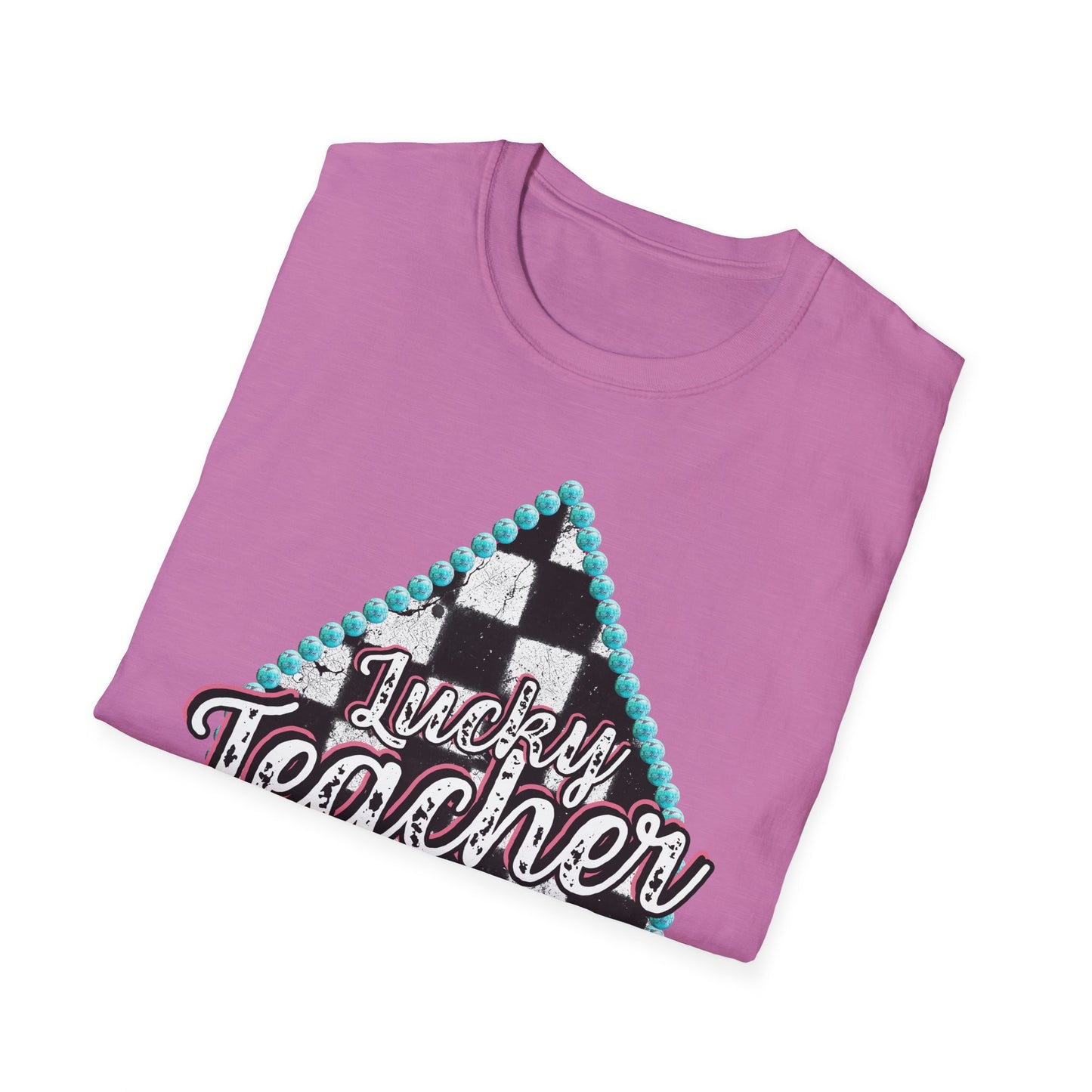 Teacher Checkered Spades T-Shirt