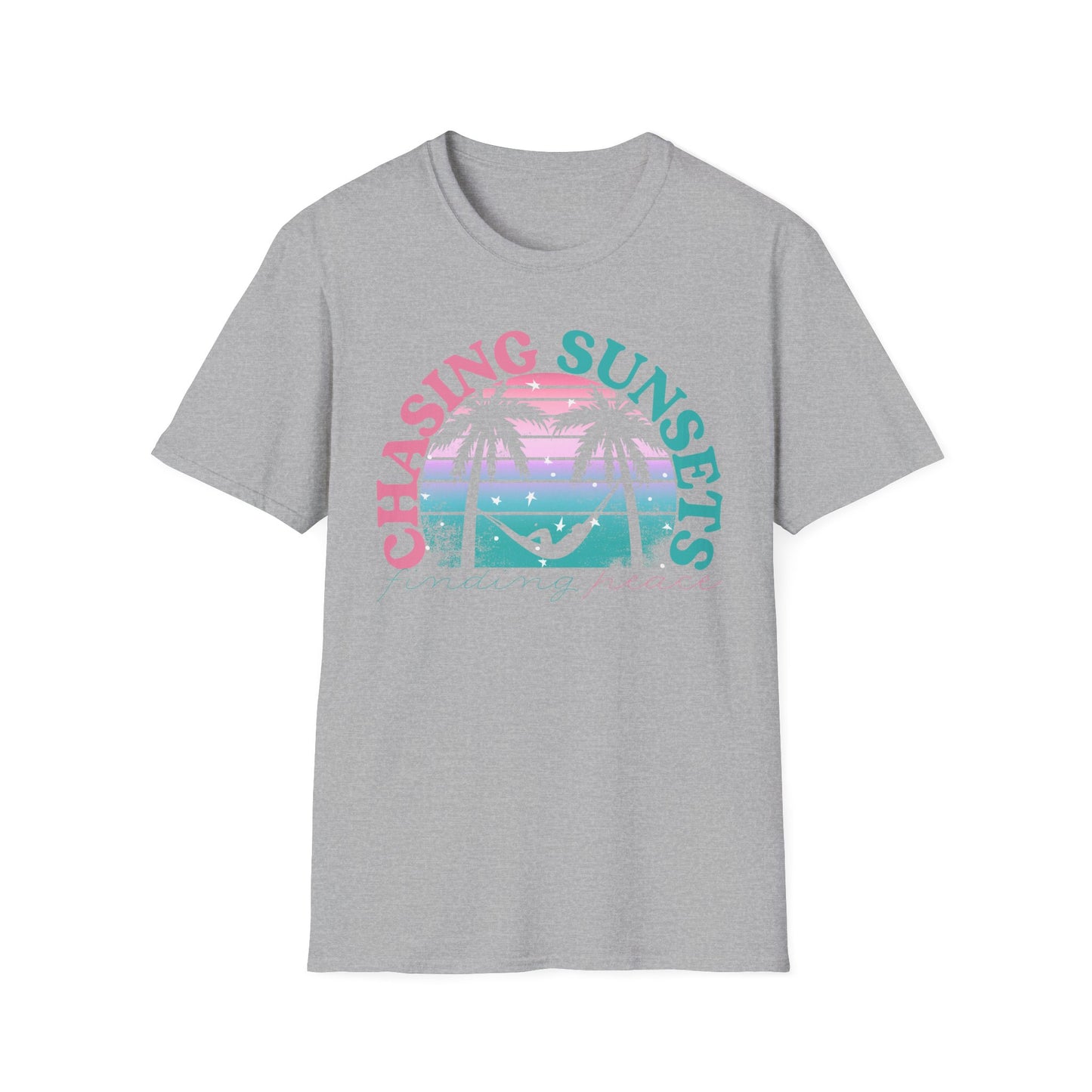 Chasing Sunsets, Finding Peace Unisex T-Shirt