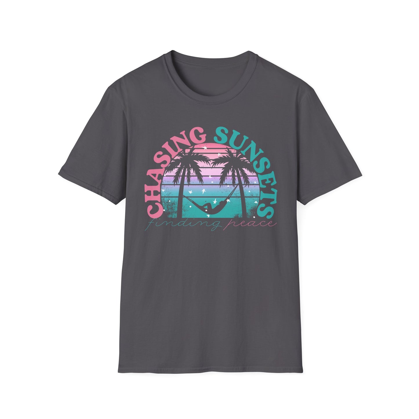 Chasing Sunsets, Finding Peace Unisex T-Shirt
