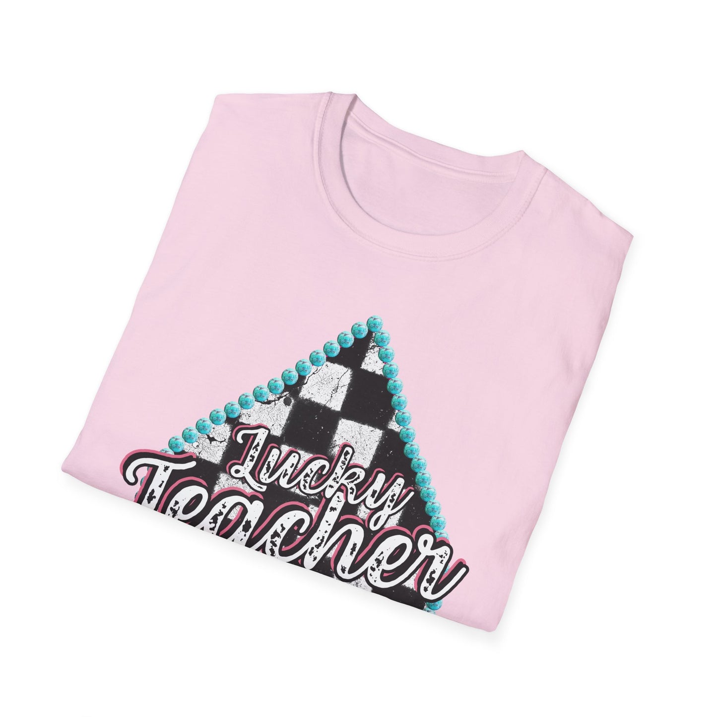 Teacher Checkered Spades T-Shirt