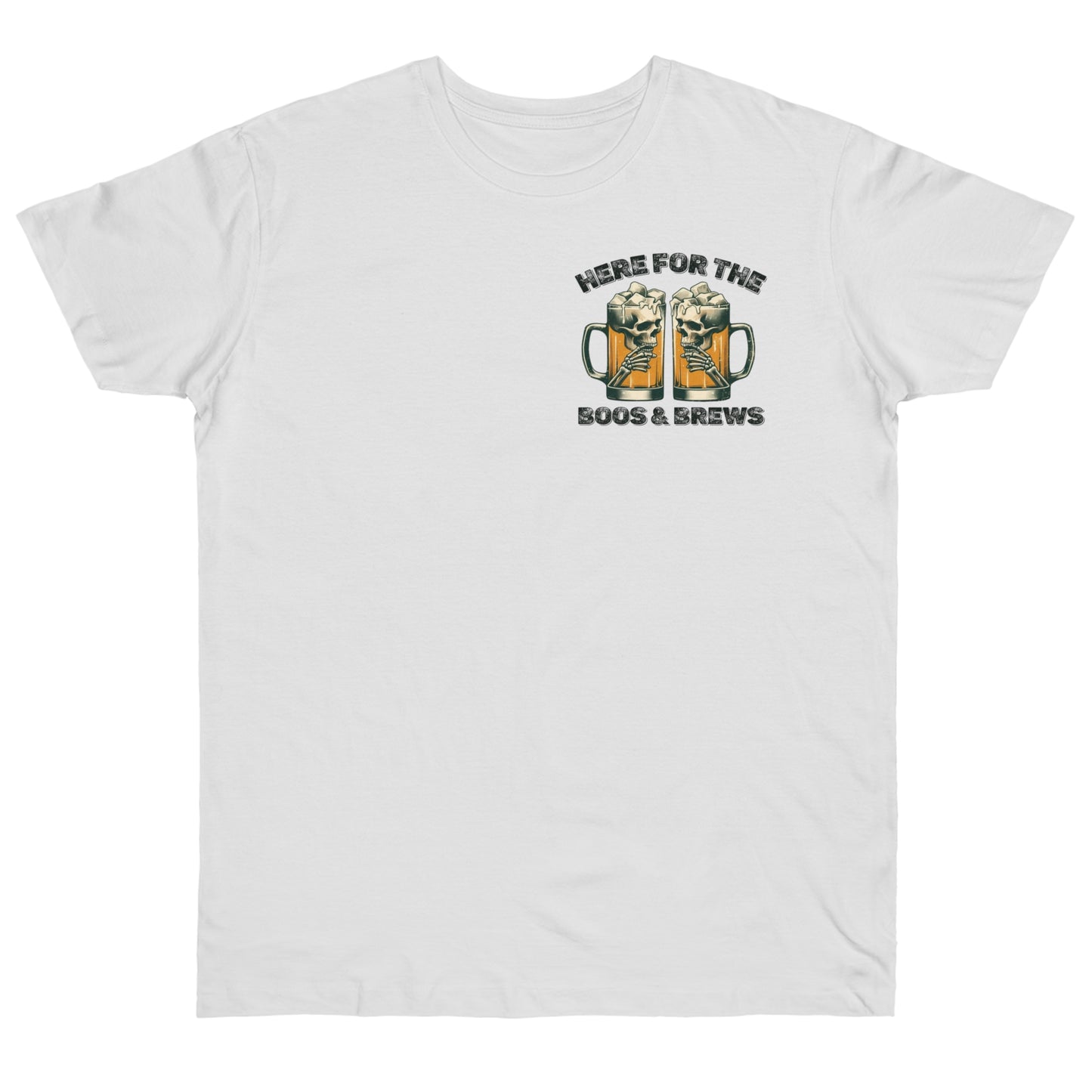 Halloween Beer Mug Tee - Here for the Boos & Brews