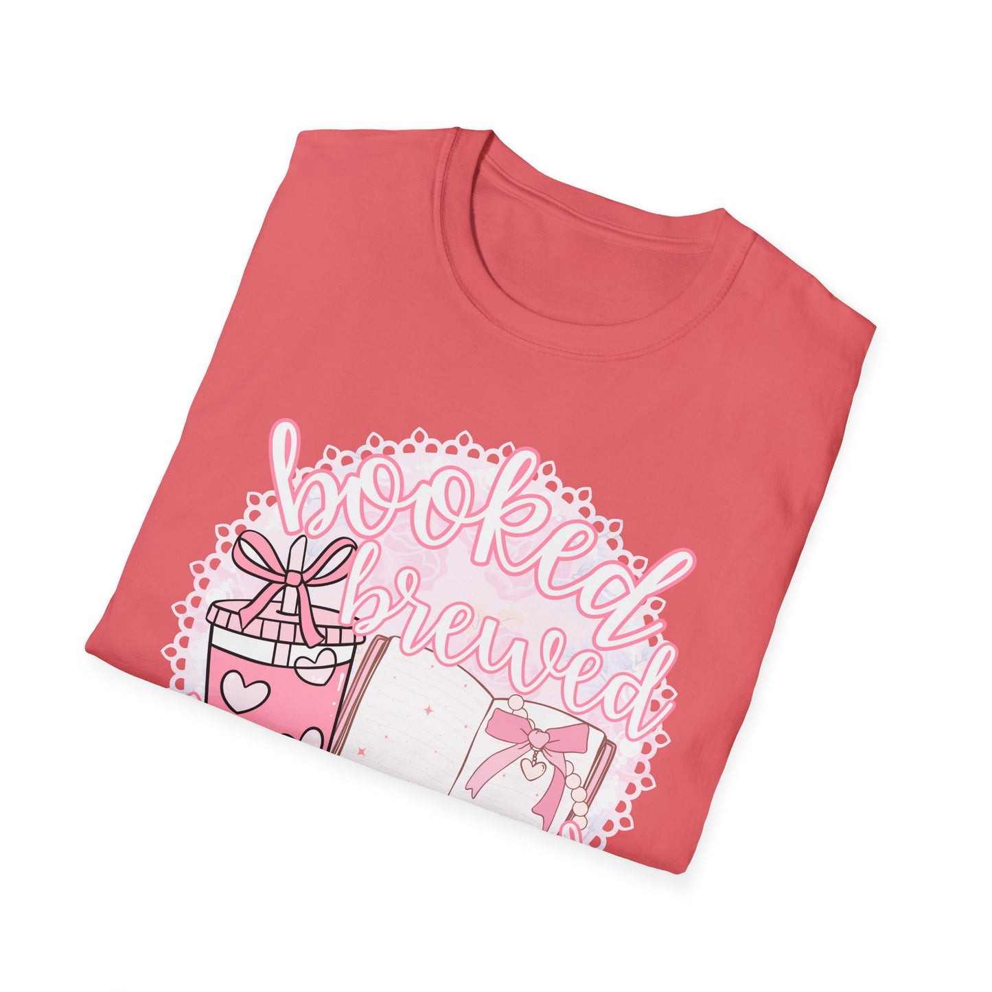 Booked Brewed Unisex T-Shirt for Book Lovers