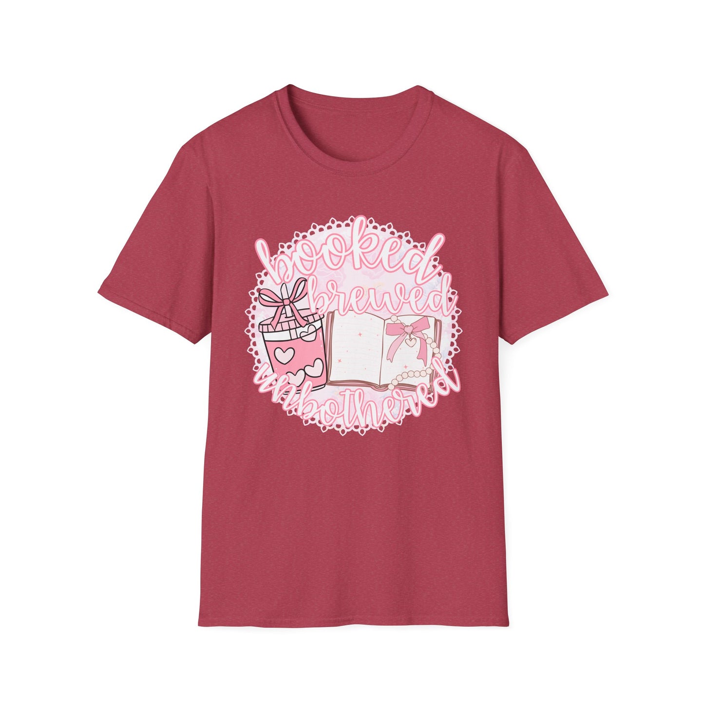 Booked Brewed Unisex T-Shirt for Book Lovers