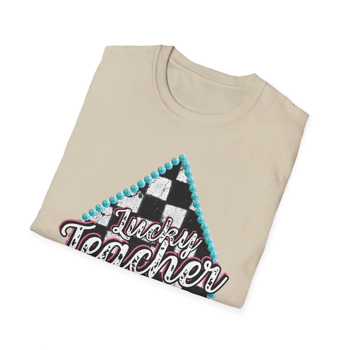 Teacher Checkered Spades T-Shirt