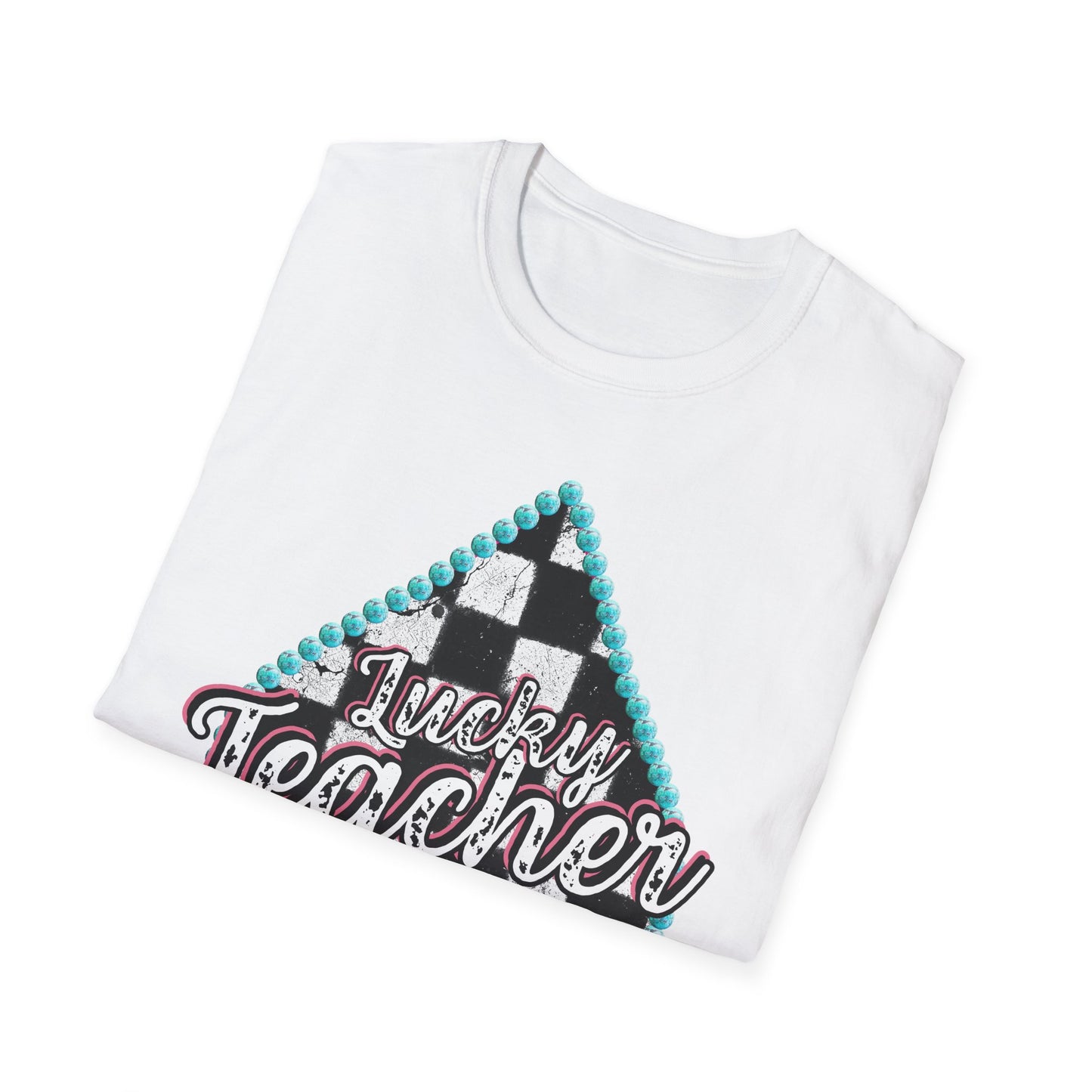Teacher Checkered Spades T-Shirt