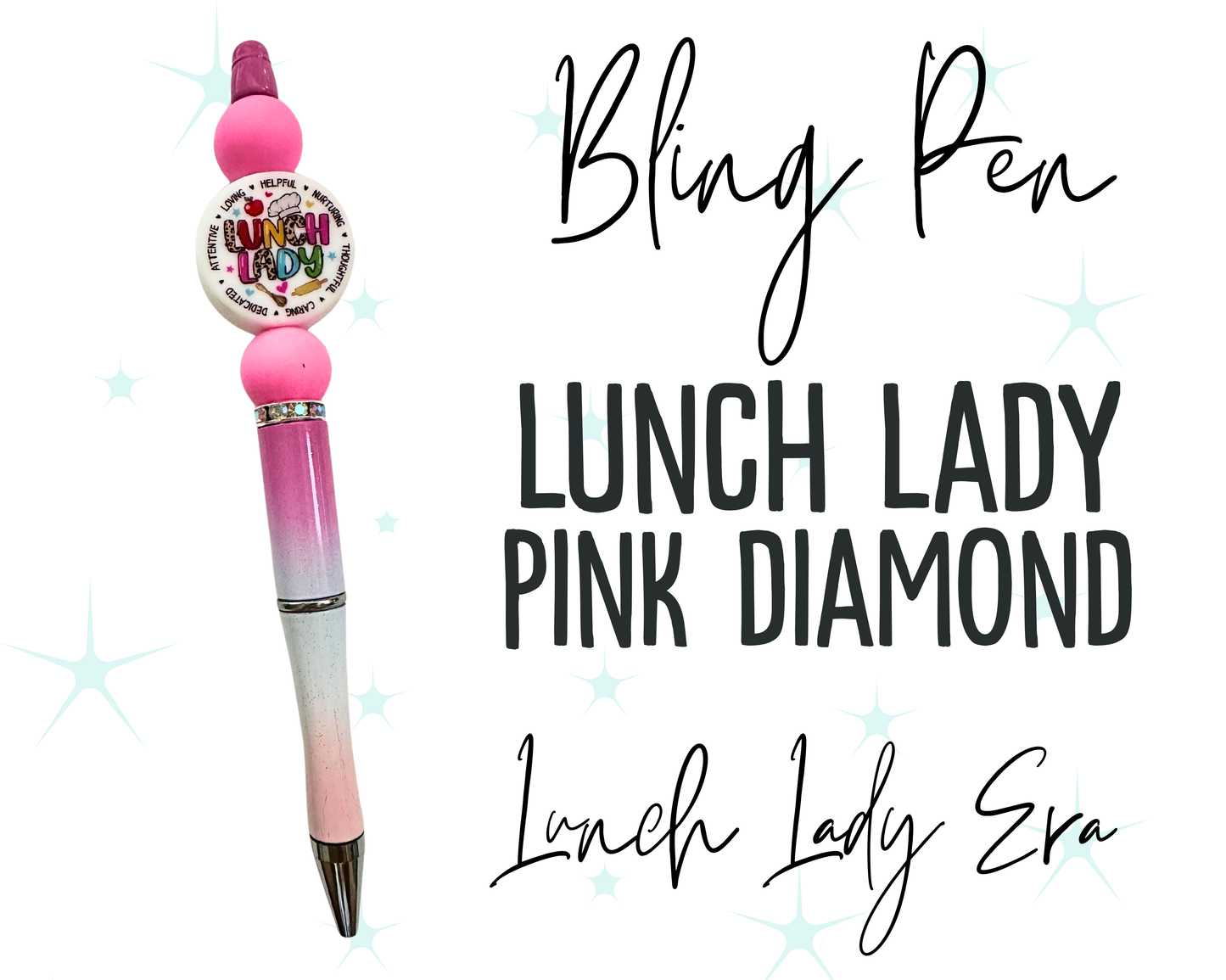 Lunch Lady Bling Pen * Pink Diamond