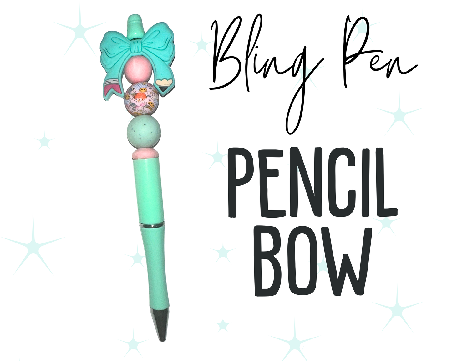 Pencil Bow Bling Pen