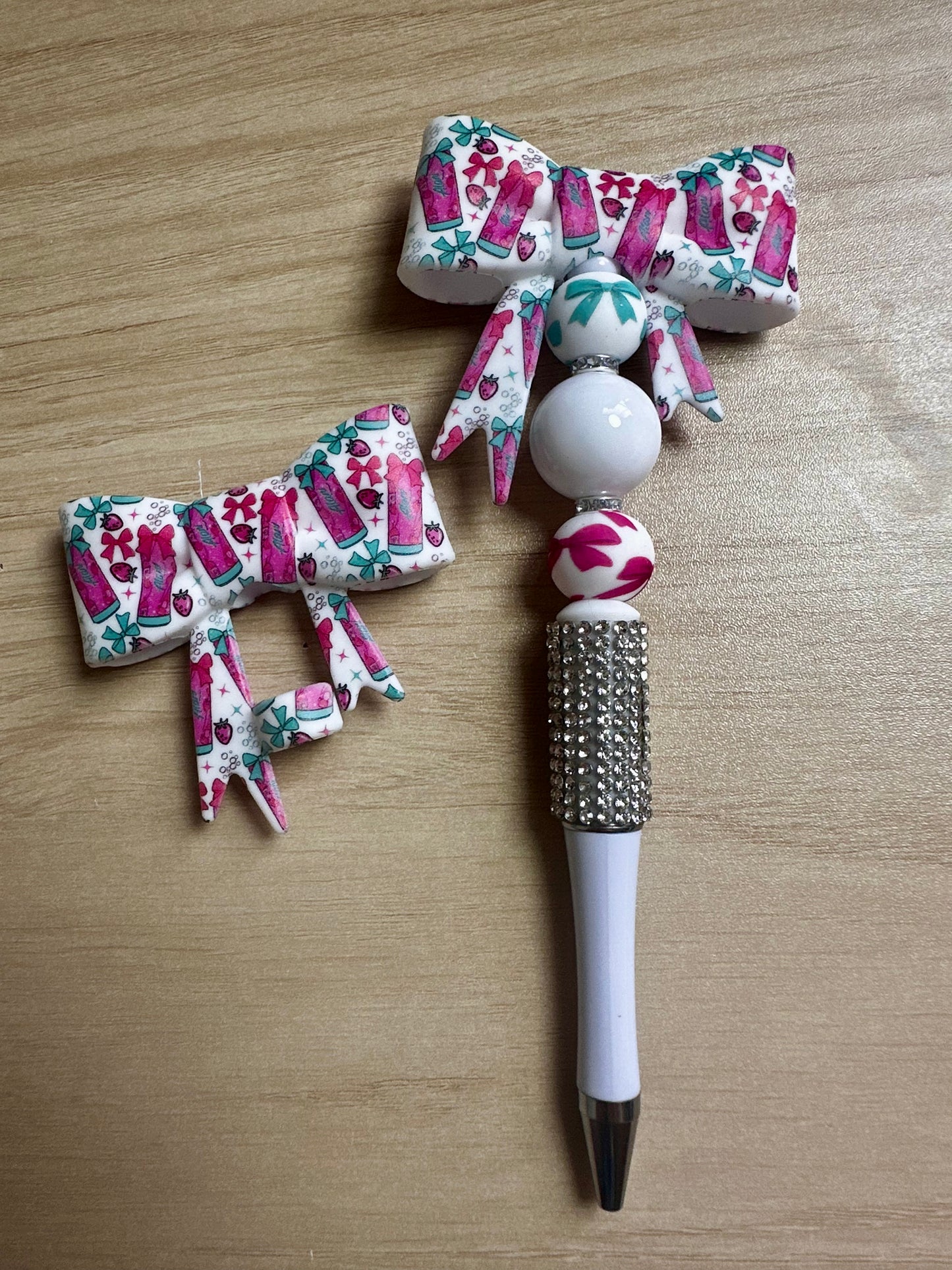 alani bow pen | bling pen + matching straw topper