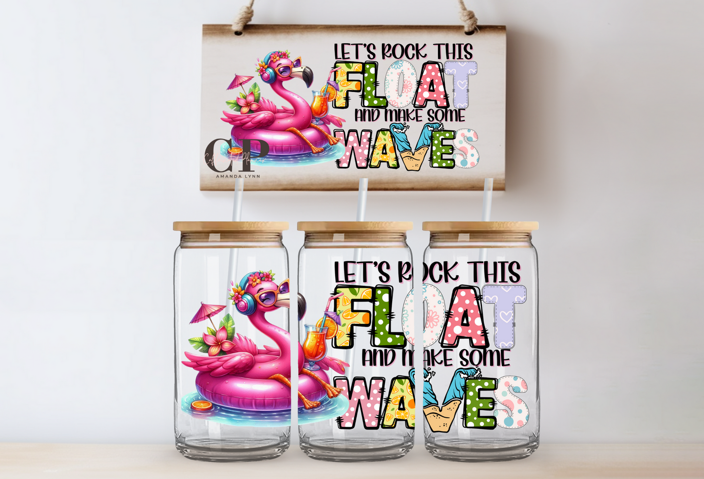 Let's Rock this Float & Make Some Waves // Flamingo PNG