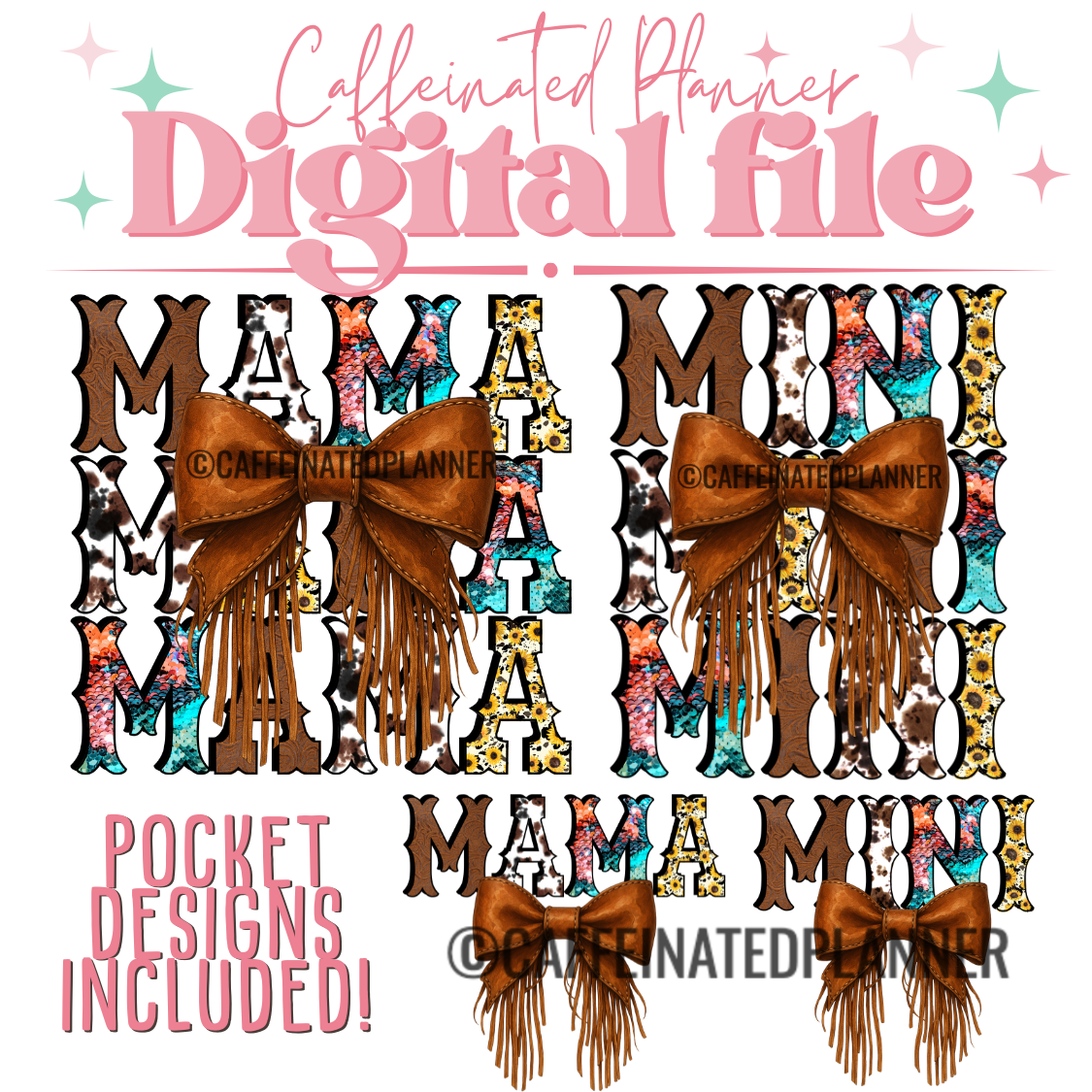Mama & Mini Western Fringe Bow // Digital Download Only