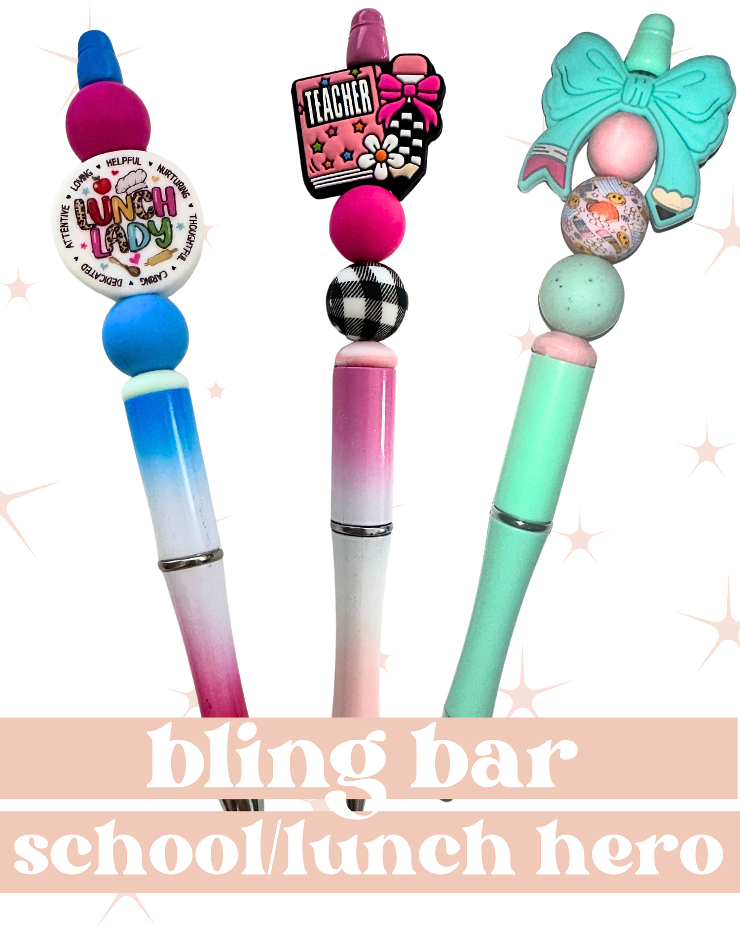 School & Lunch Hero Bling Pens