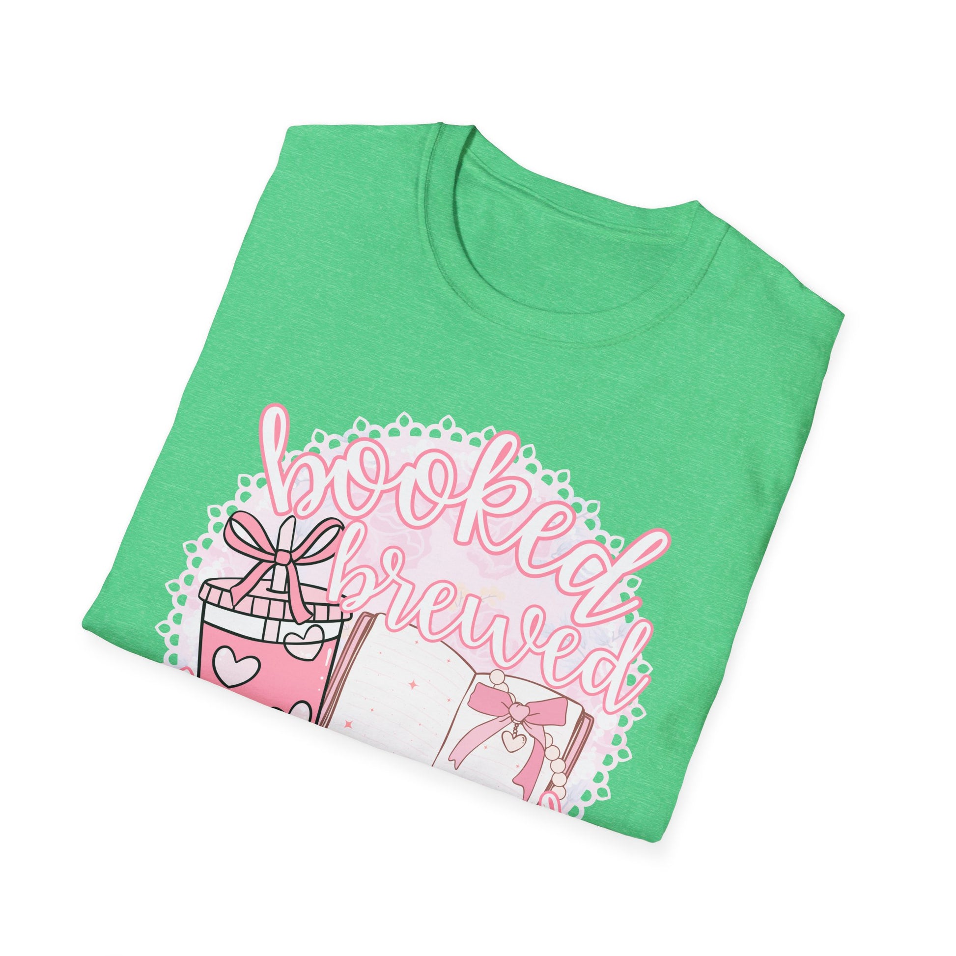 Booked Brewed Unisex T-Shirt for Book Lovers