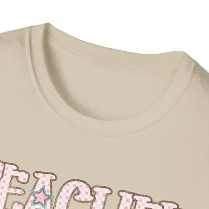 Teacher Checkered Glitter T-Shirt