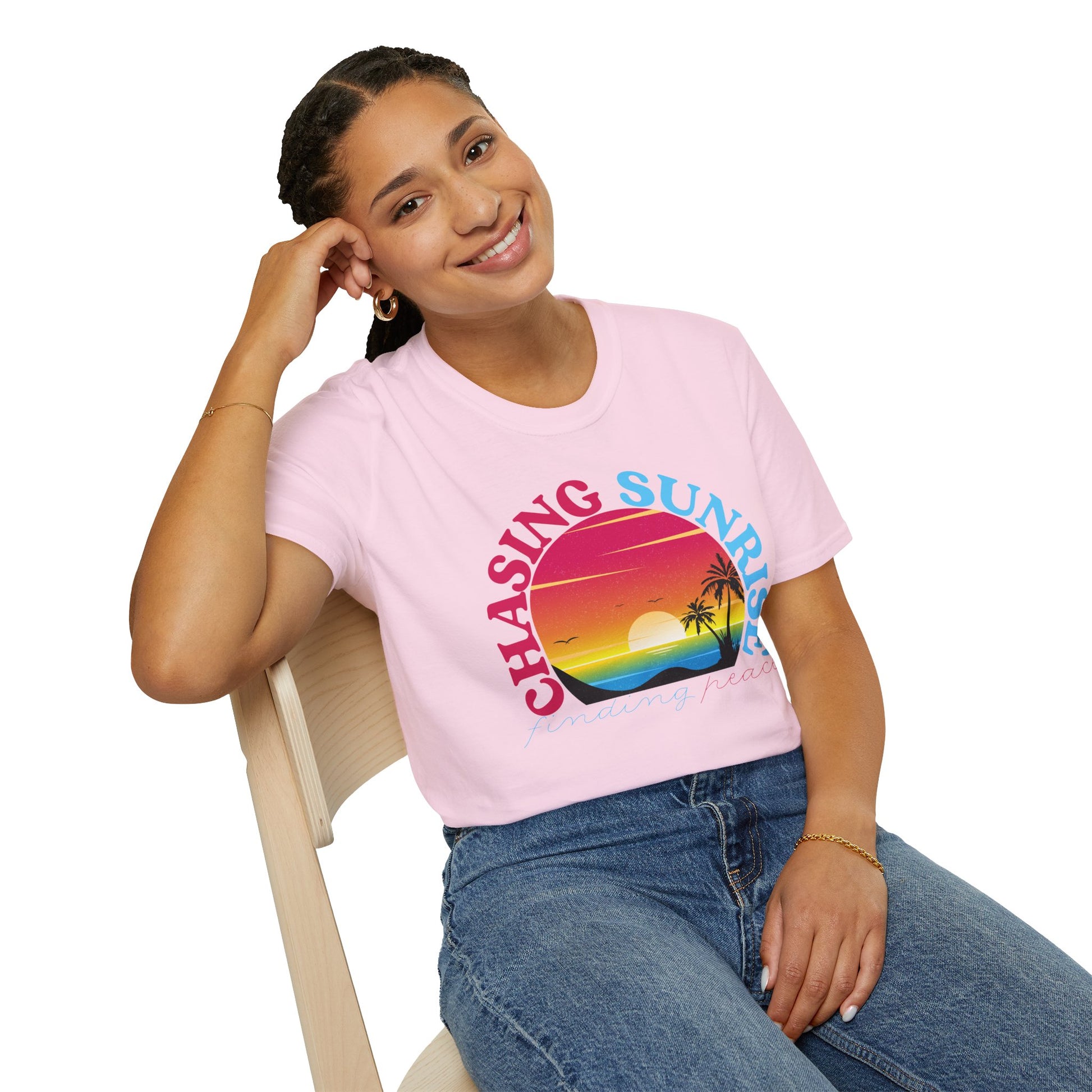 Chasing Sunrise, Finding Peace Unisex T-Shirt