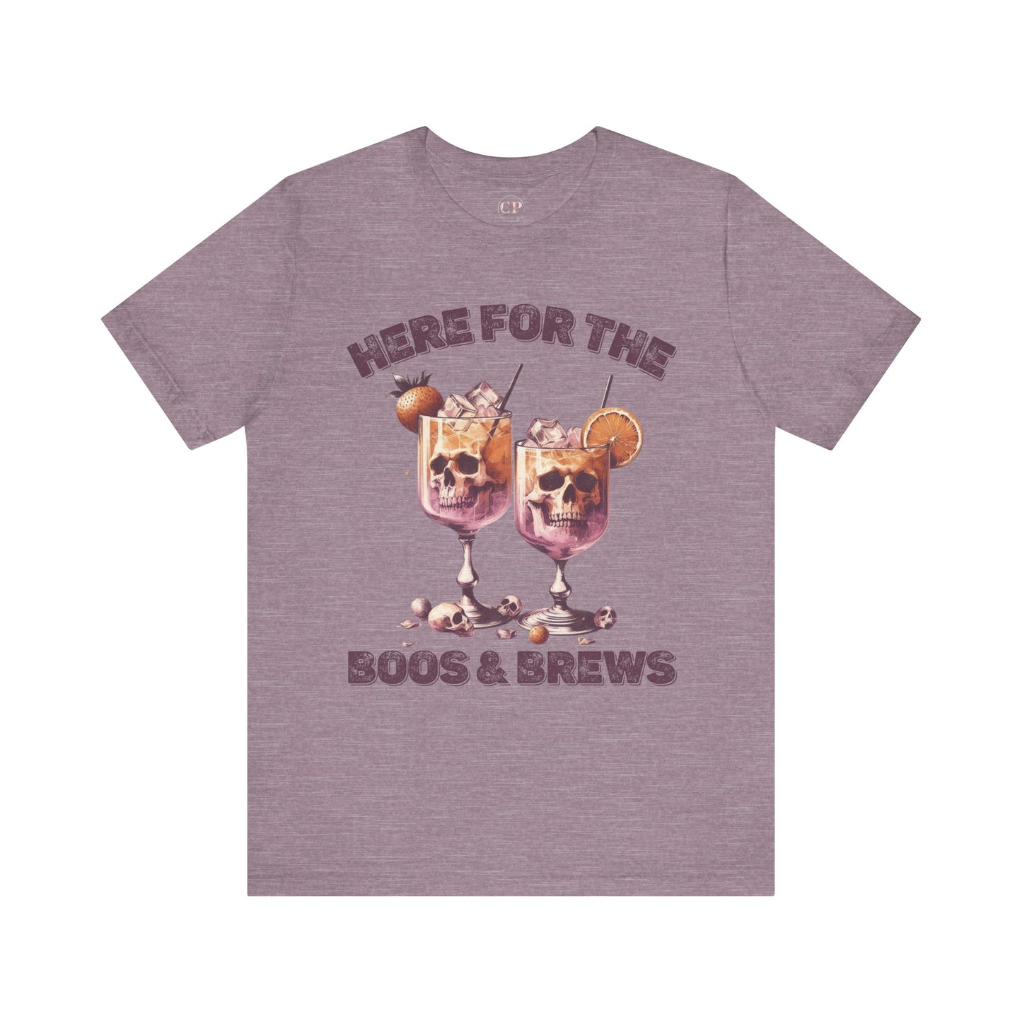 Halloween Skeleton Cocktails Tee - Here for the Boos and Brews *Unisex tee*