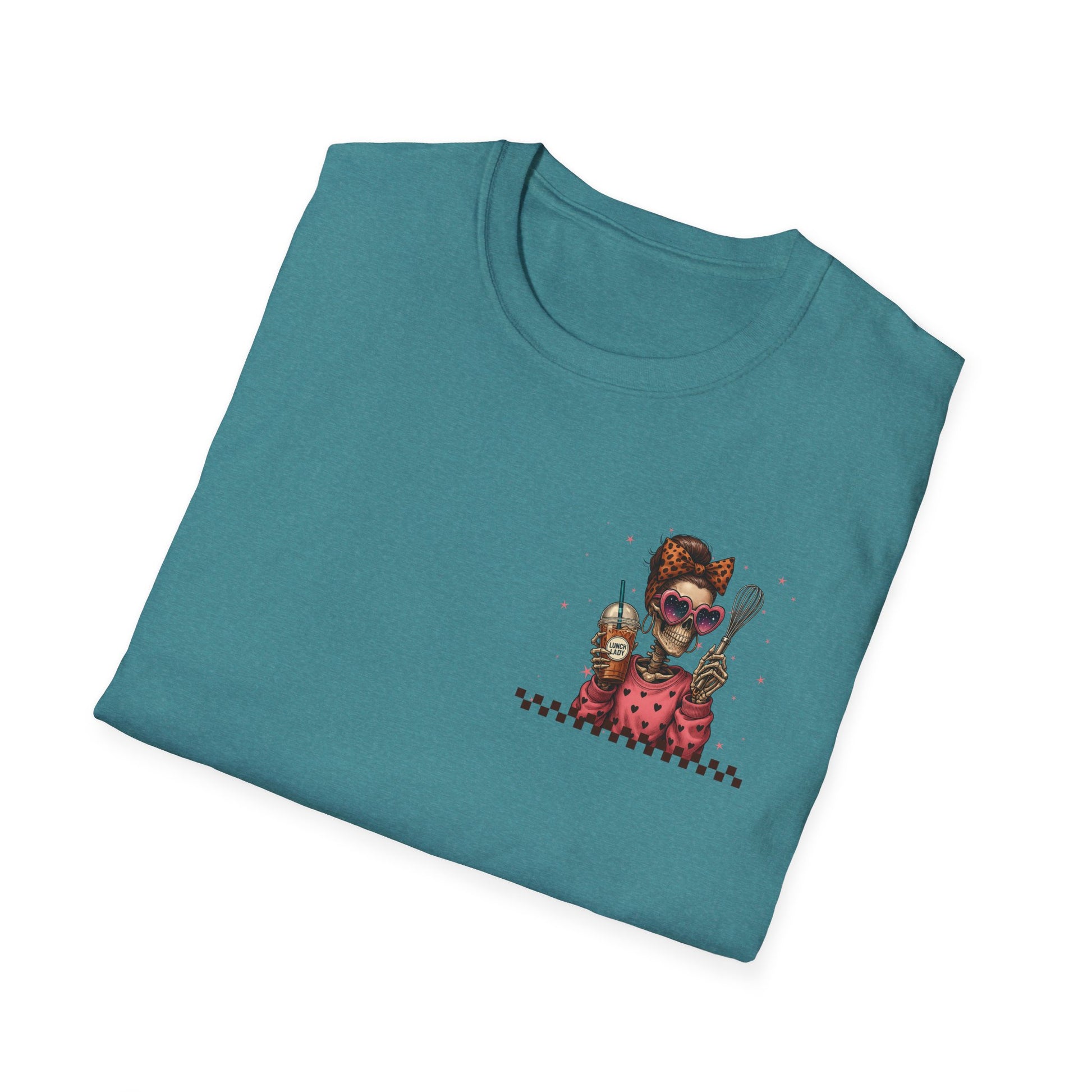 Lunch Lady Unisex T-Shirt - Running on Iced Coffee & School Lunch Schedules