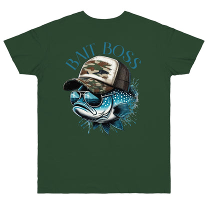 Fishing Enthusiast T-Shirt, Bait Boss Graphic Tee, Outdoor Apparel, Fishing Gift, Summer Outfit, Angler's Favorite