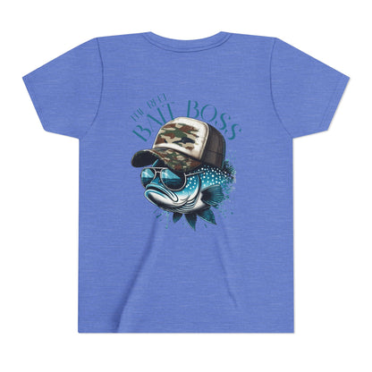 Kids Fishing Tee - CaffeinatedPlanner Family Exclusive Design: 'Bait Boss'