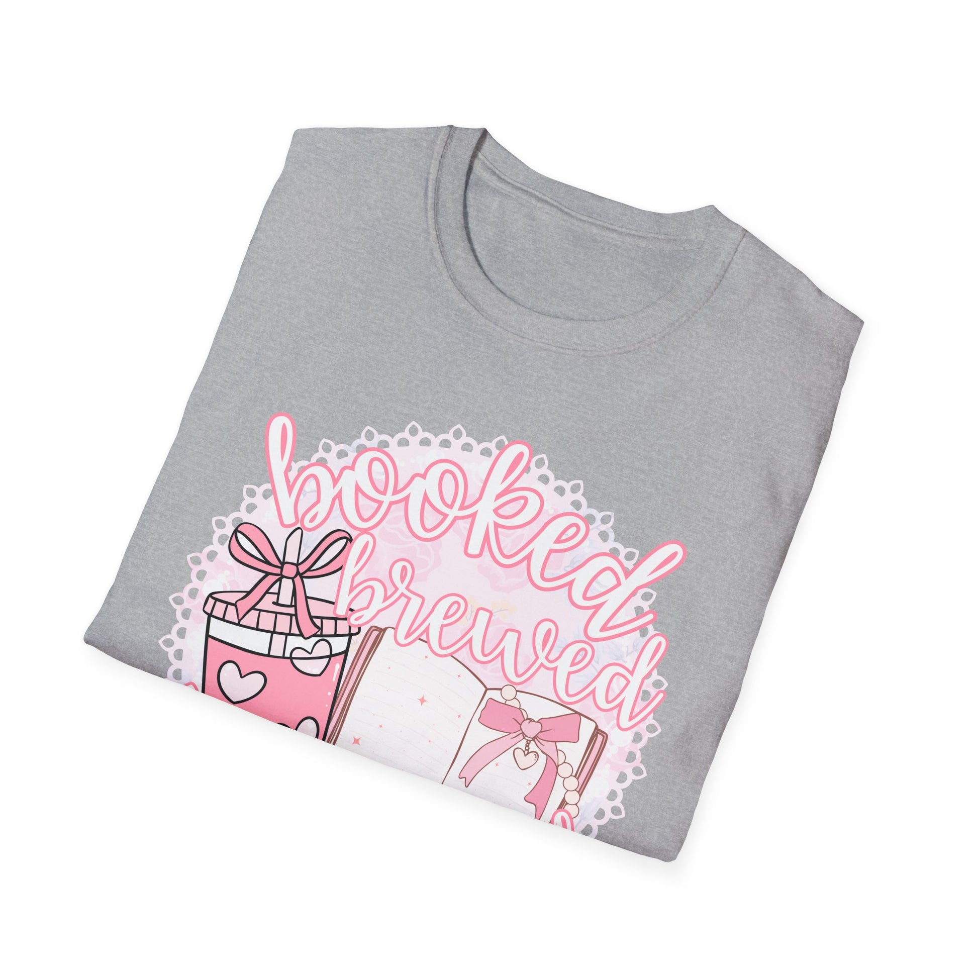 Booked Brewed Unisex T-Shirt for Book Lovers