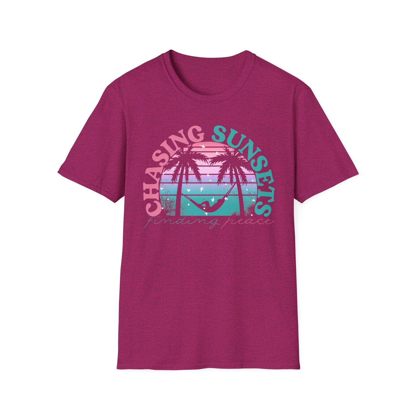 Chasing Sunsets, Finding Peace Unisex T-Shirt
