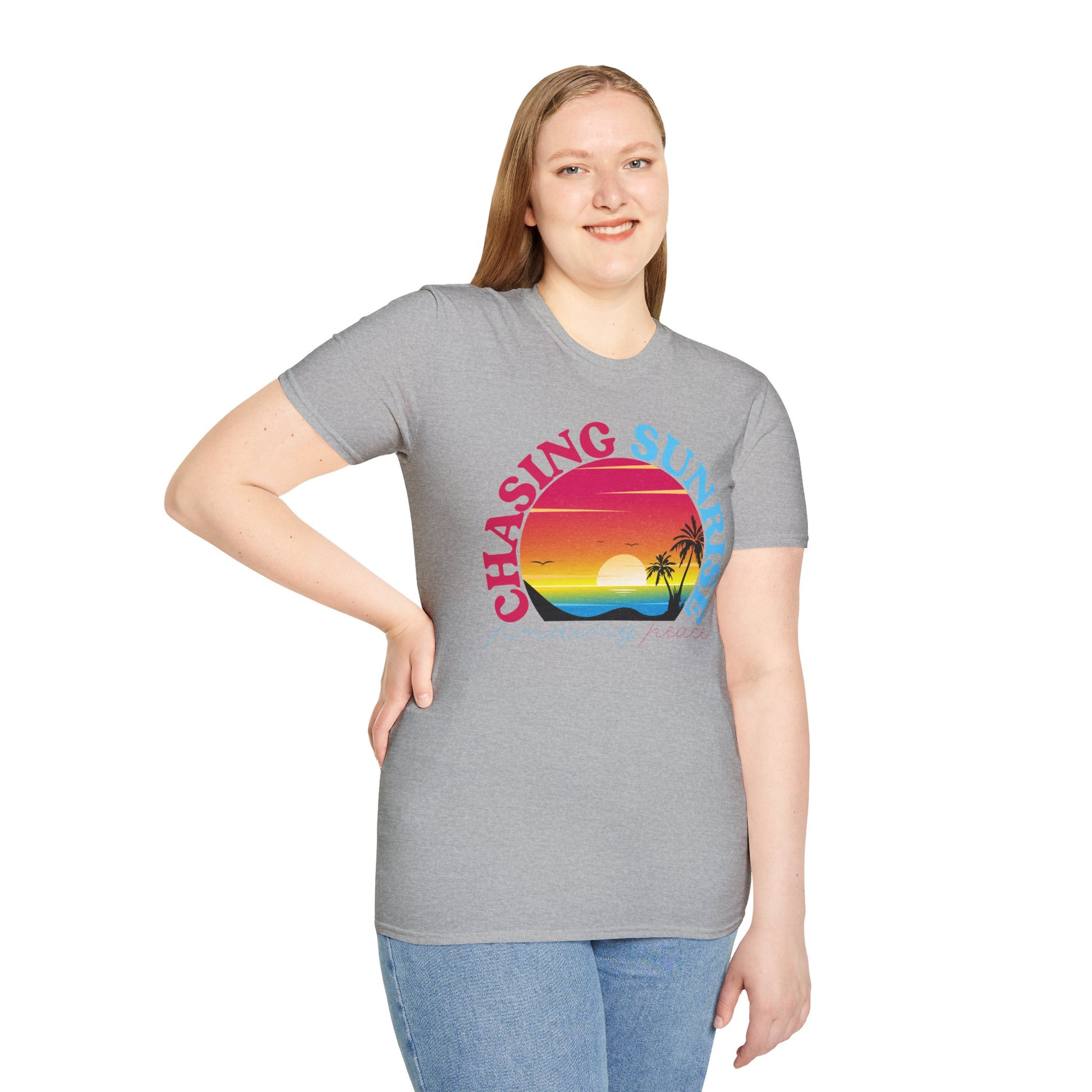 Chasing Sunrise, Finding Peace Unisex T-Shirt
