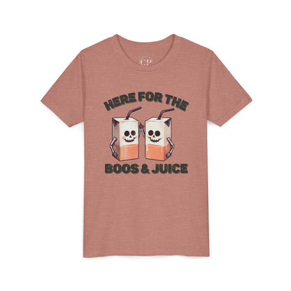 Kids Halloween T-Shirt - Here for the Boos  & Juice *Unisex tshirt*