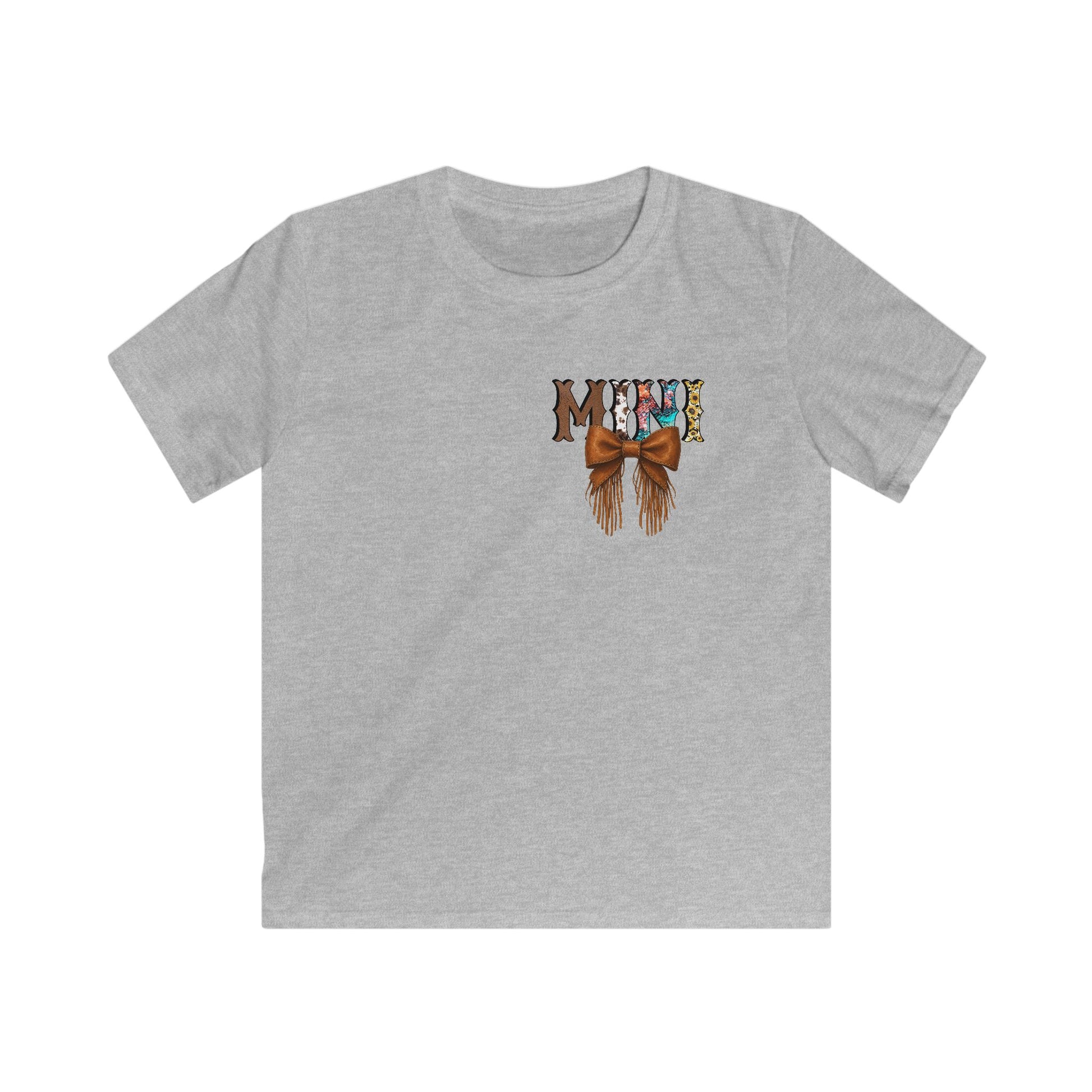 Western Mini Unisex Tee with Turquoise and Sunflower Design