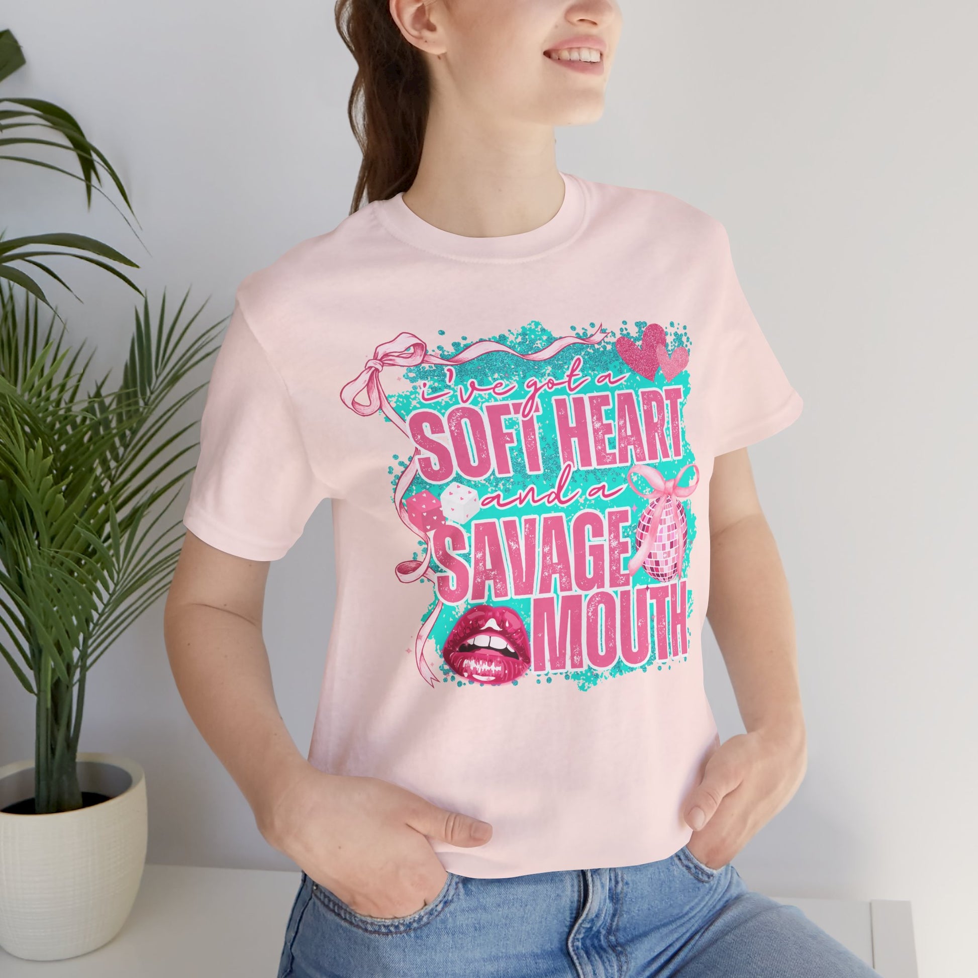 Savage Mouth Graphic Tee - Soft Hearted Apparel, Unisex T-Shirt, Trendy Casual Wear, Fun Gift for Friends, Statement Top