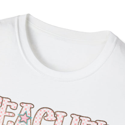 Teacher Checkered Glitter T-Shirt
