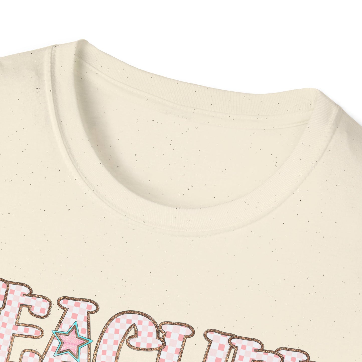 Teacher Checkered Glitter T-Shirt