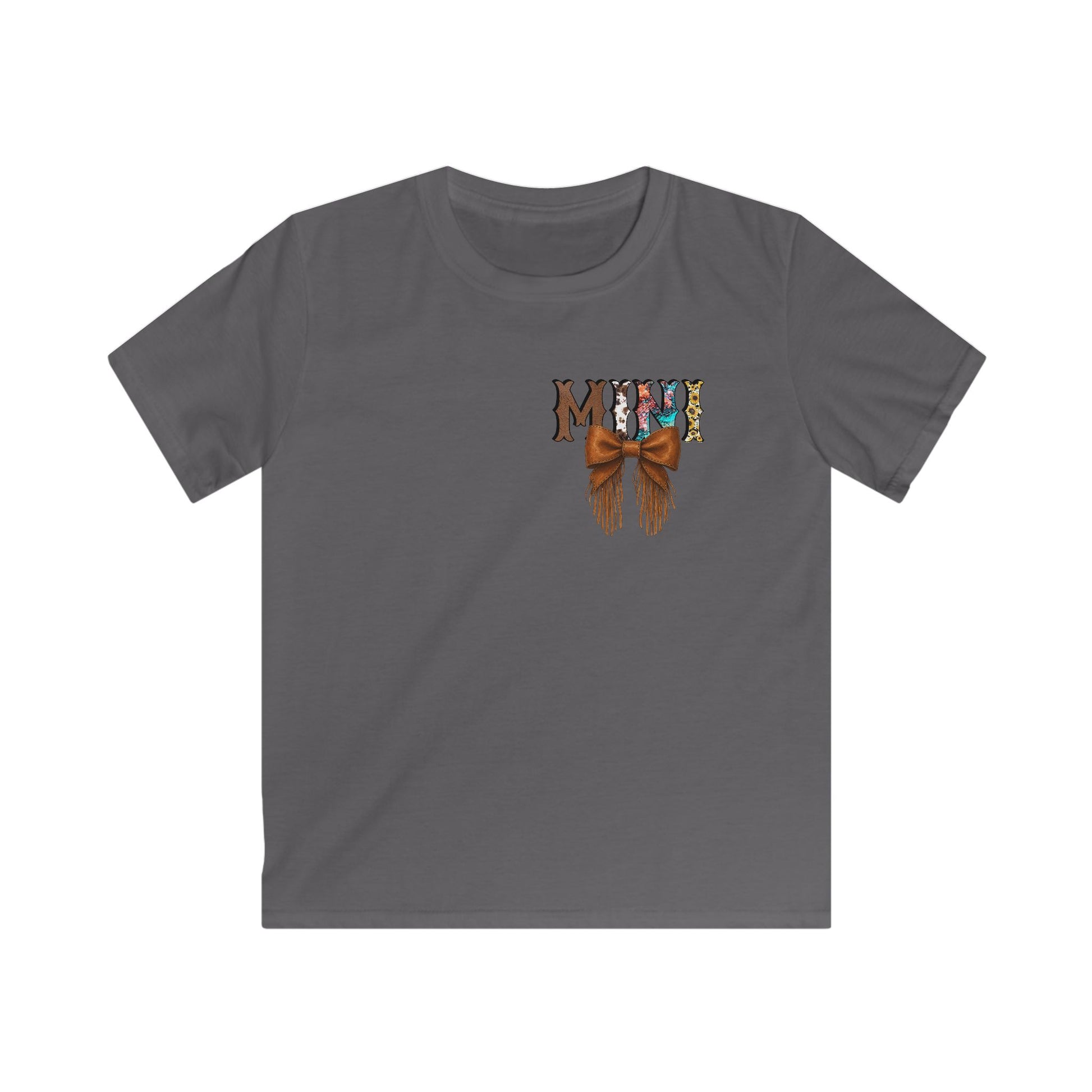 Western Mini Unisex Tee with Turquoise and Sunflower Design