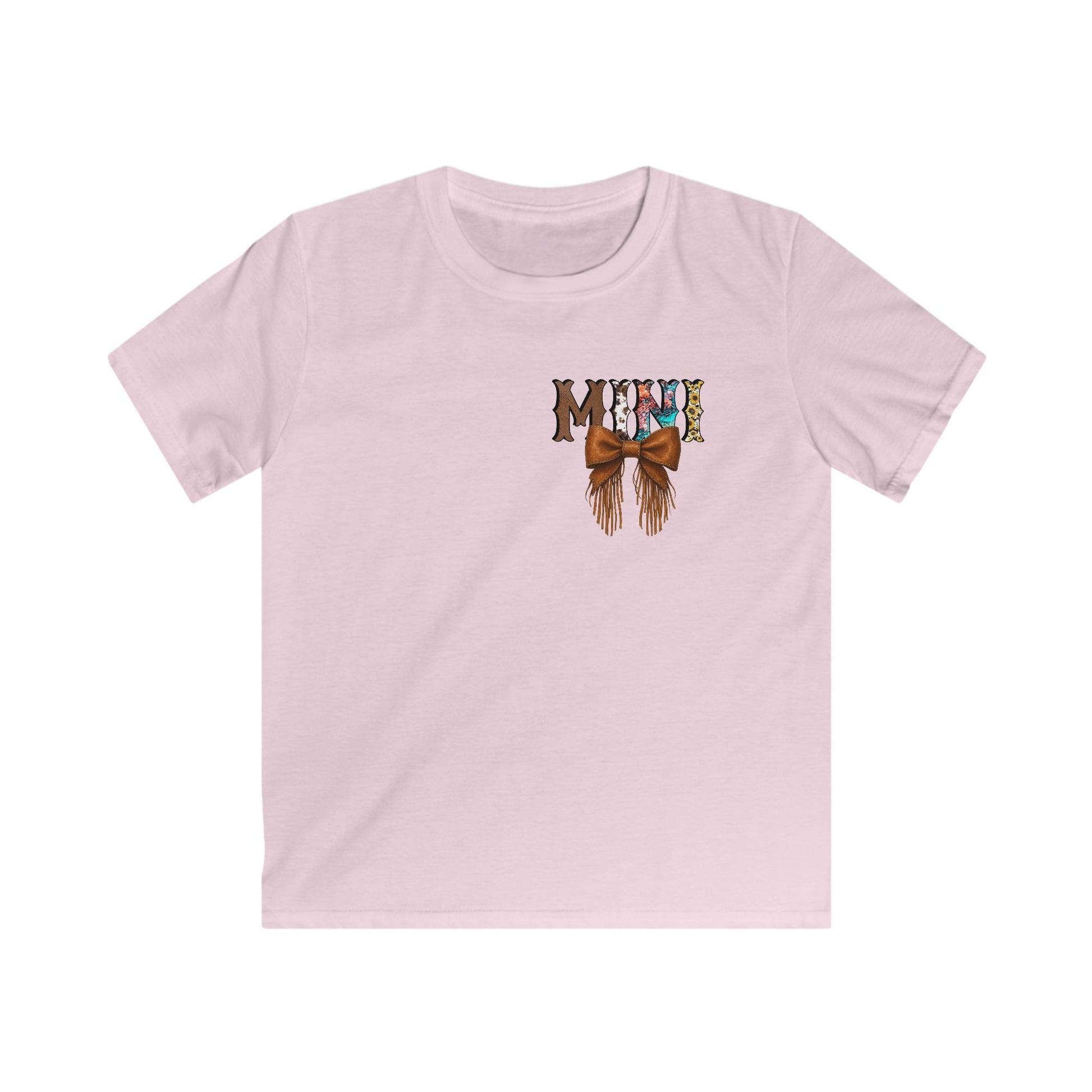 Western Mini Unisex Tee with Turquoise and Sunflower Design