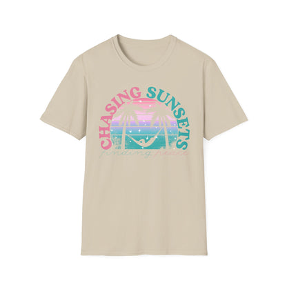 Chasing Sunsets, Finding Peace Unisex T-Shirt